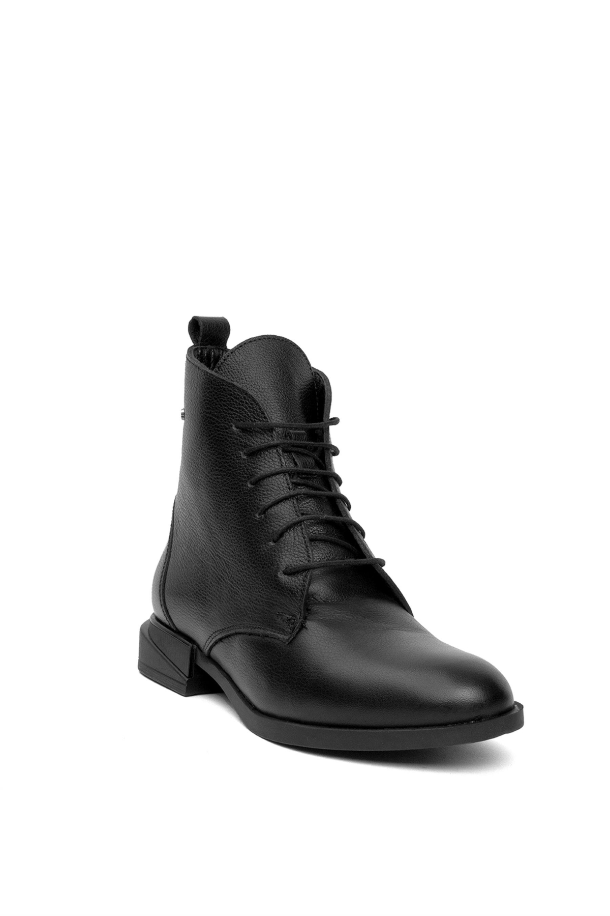 Elit SRK27491-1 Kadın Hakiki Deri Düz Bot Siyah - Görsel 3