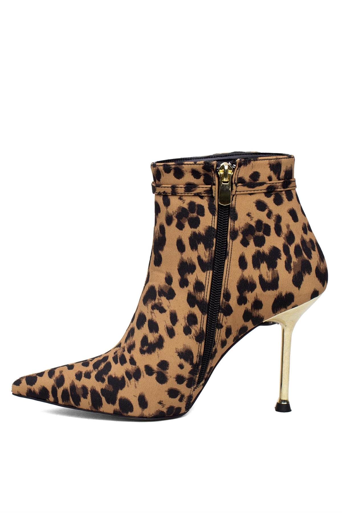 PM543 K1010-1 Kadın Klasik Topuklu Bot Siyah - Görsel 4