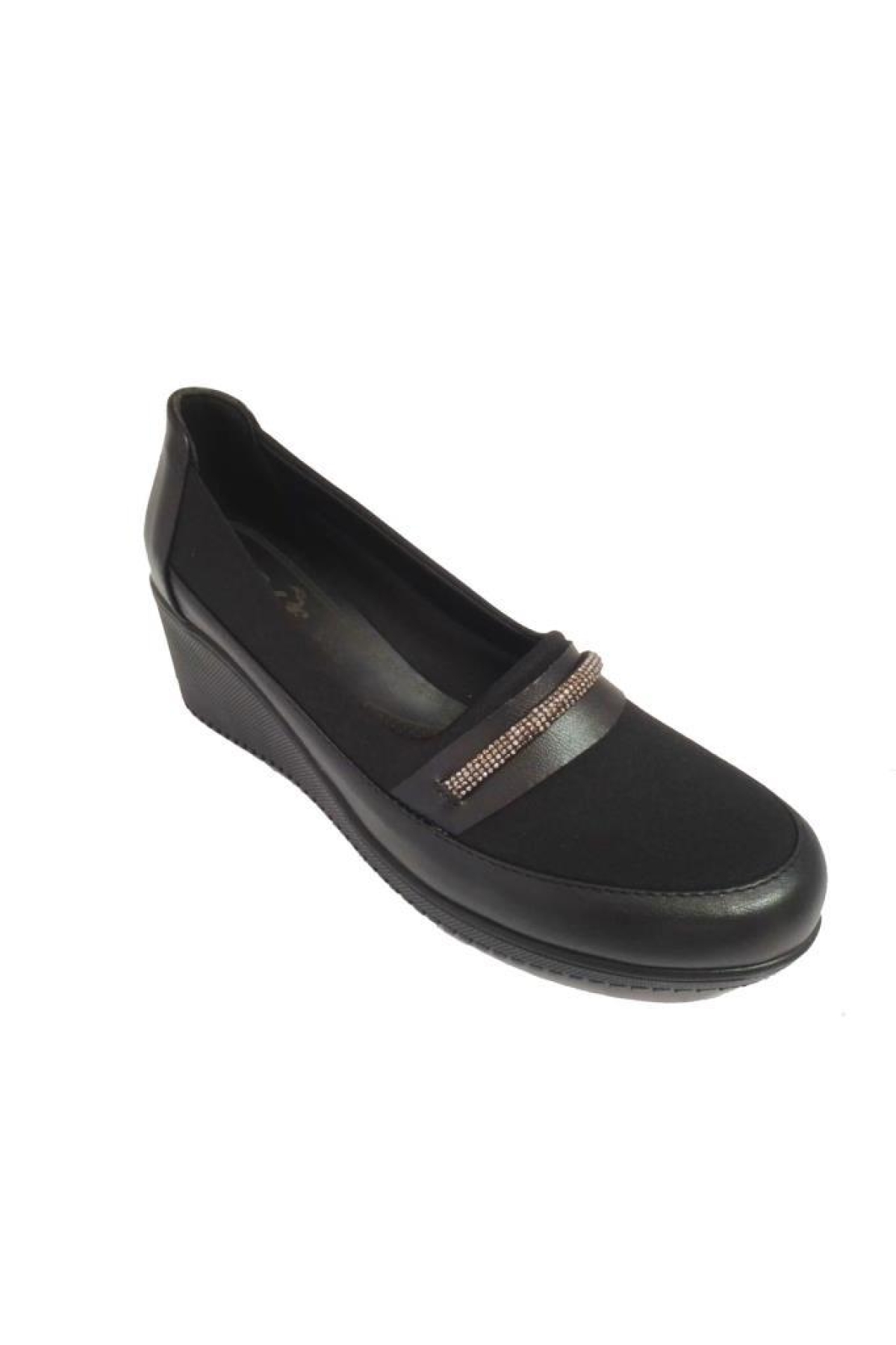 Sdf 703-24 Deri Casual Anatomik Dolgu Topuk Kadın Ayakkabı - Görsel 2