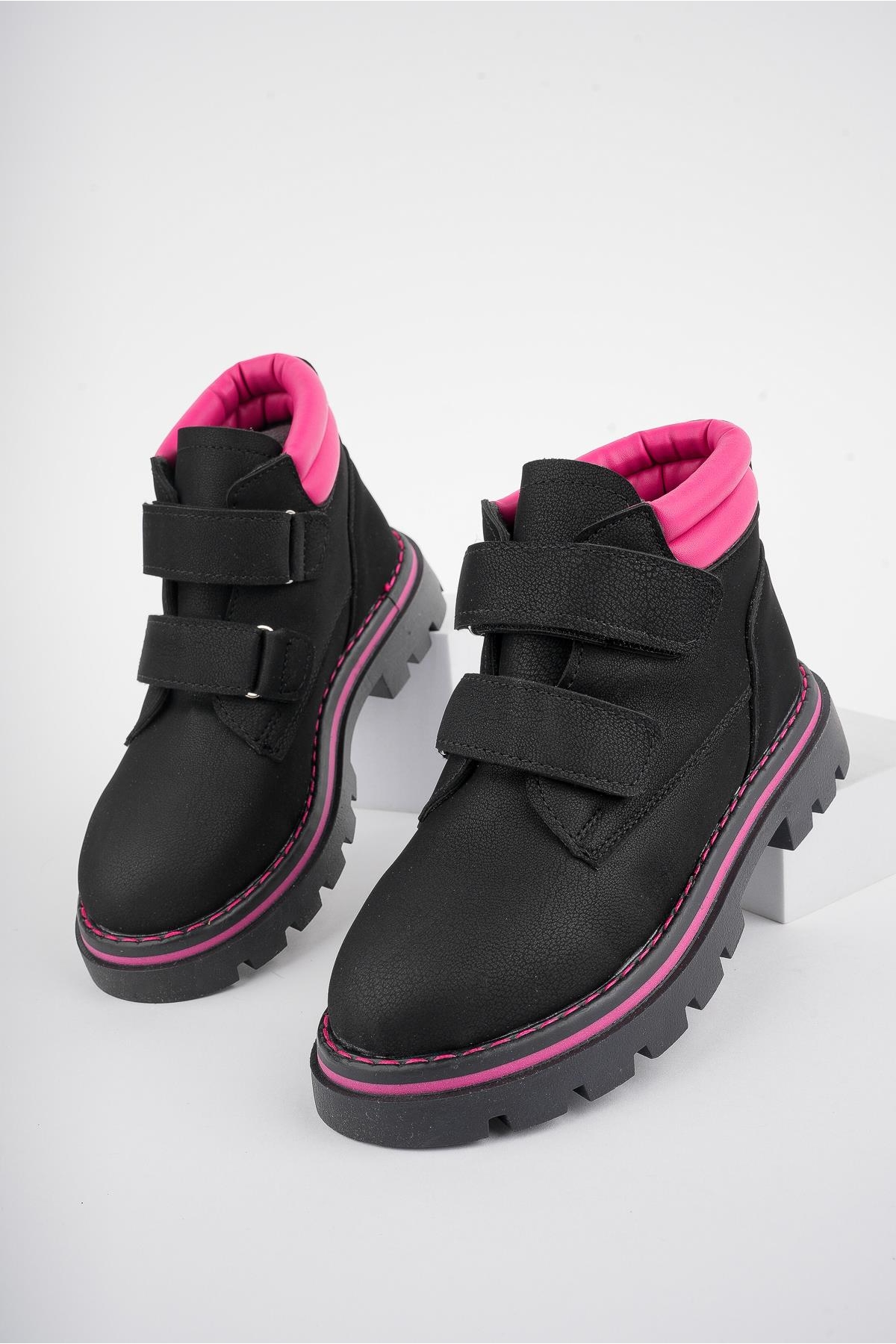 GADGET Garantili Çocuk Unisex Rahat Kalıp Soğuğa Dayanıklı Cırtlı Bot - Görsel 3