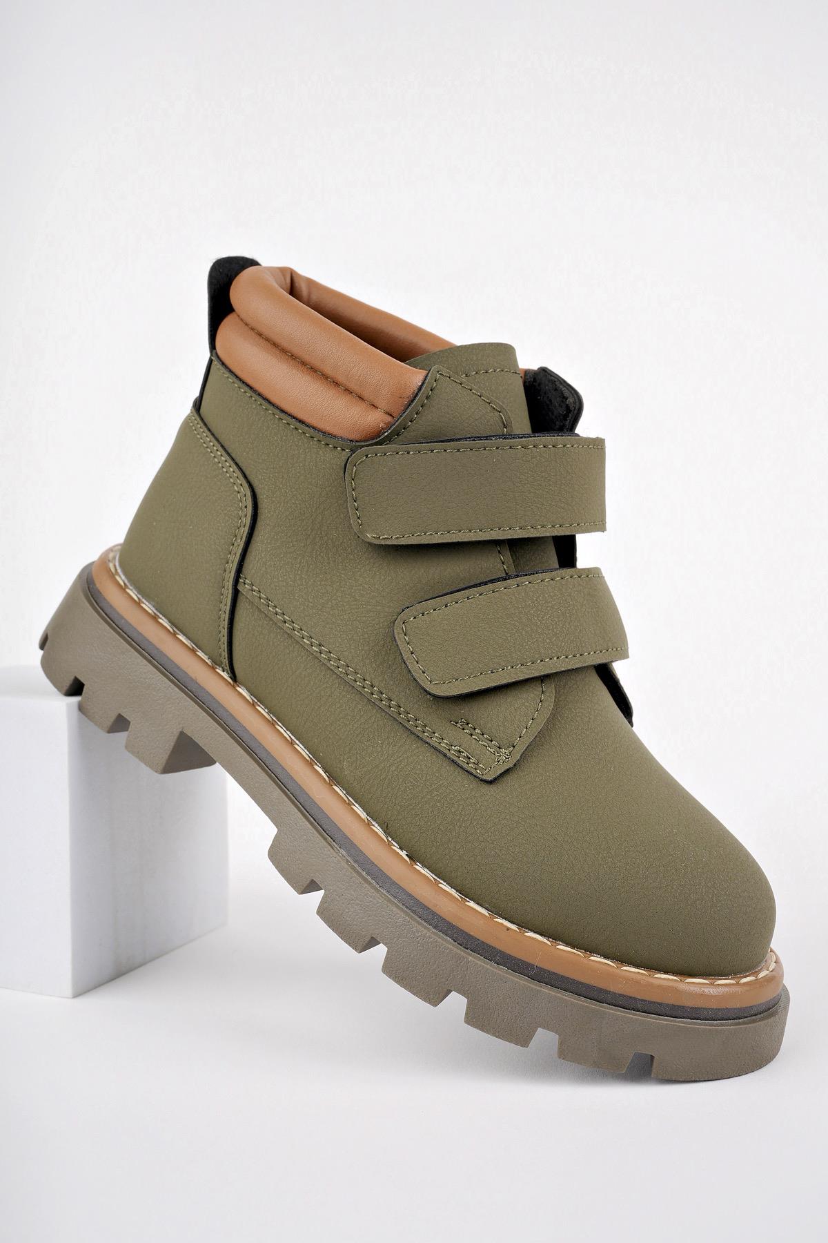 GADGET Garantili Çocuk Unisex Rahat Kalıp Soğuğa Dayanıklı Cırtlı Bot - Görsel 2