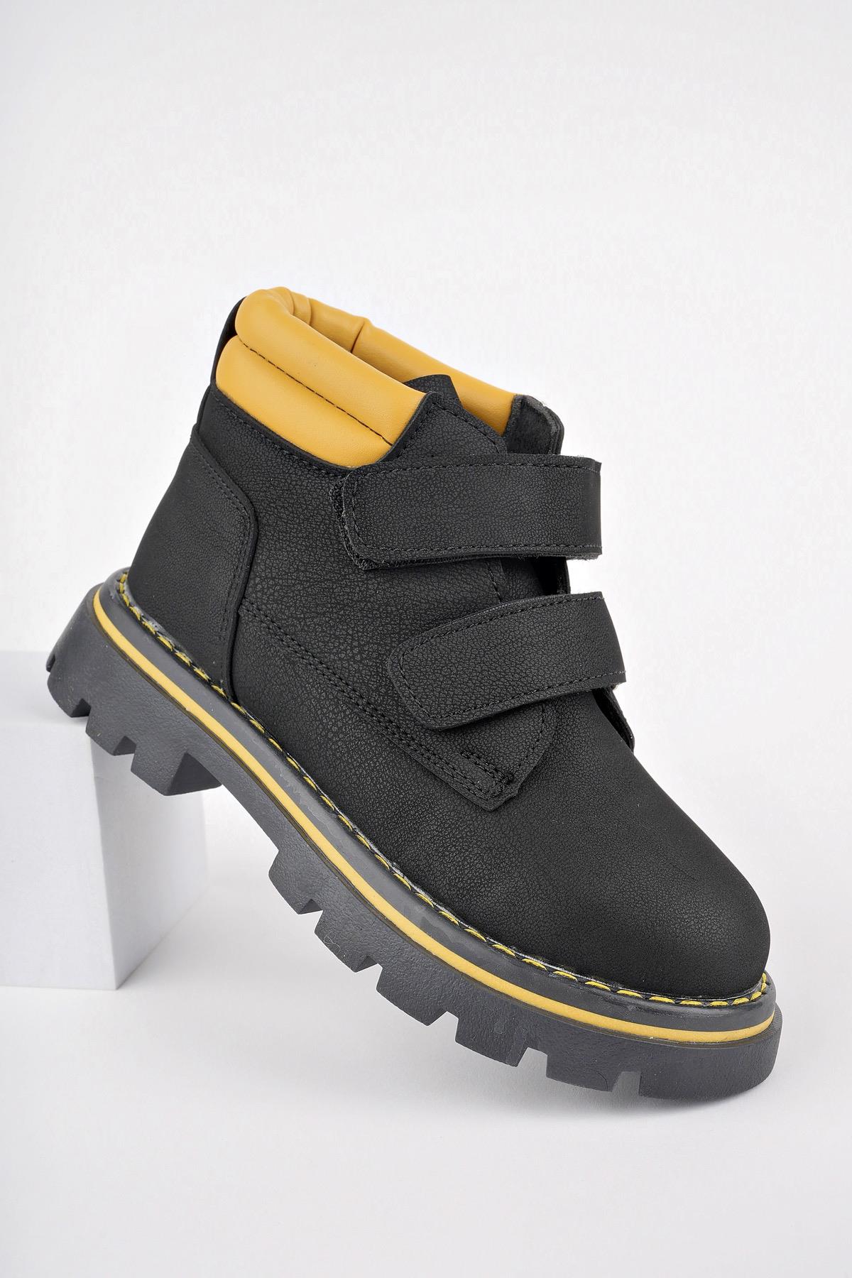 GADGET Garantili Çocuk Unisex Rahat Kalıp Soğuğa Dayanıklı Cırtlı Bot - Görsel 2