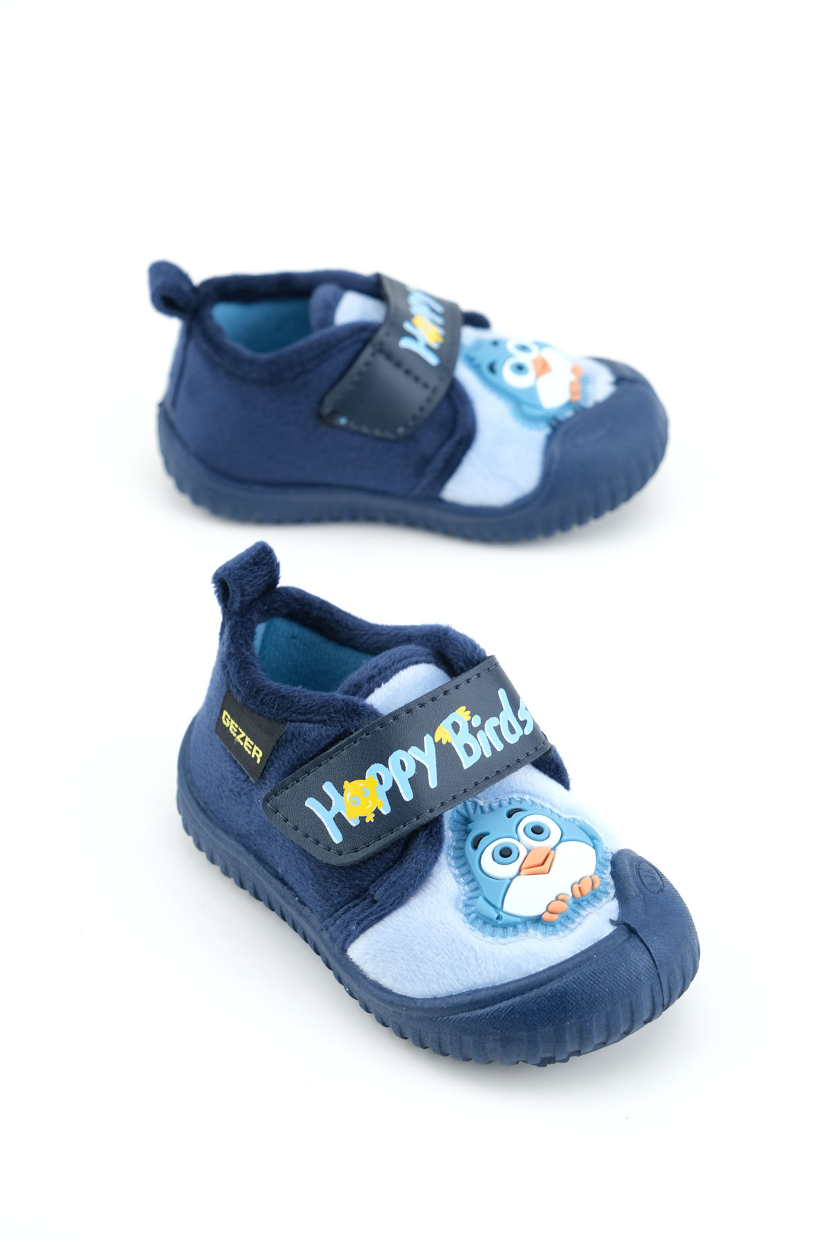 Kışlık Cırtlı Ayarlanabilir Rahat Taban Happy Birds Bebe Erkek Panduf Ayakkabı - Görsel 5