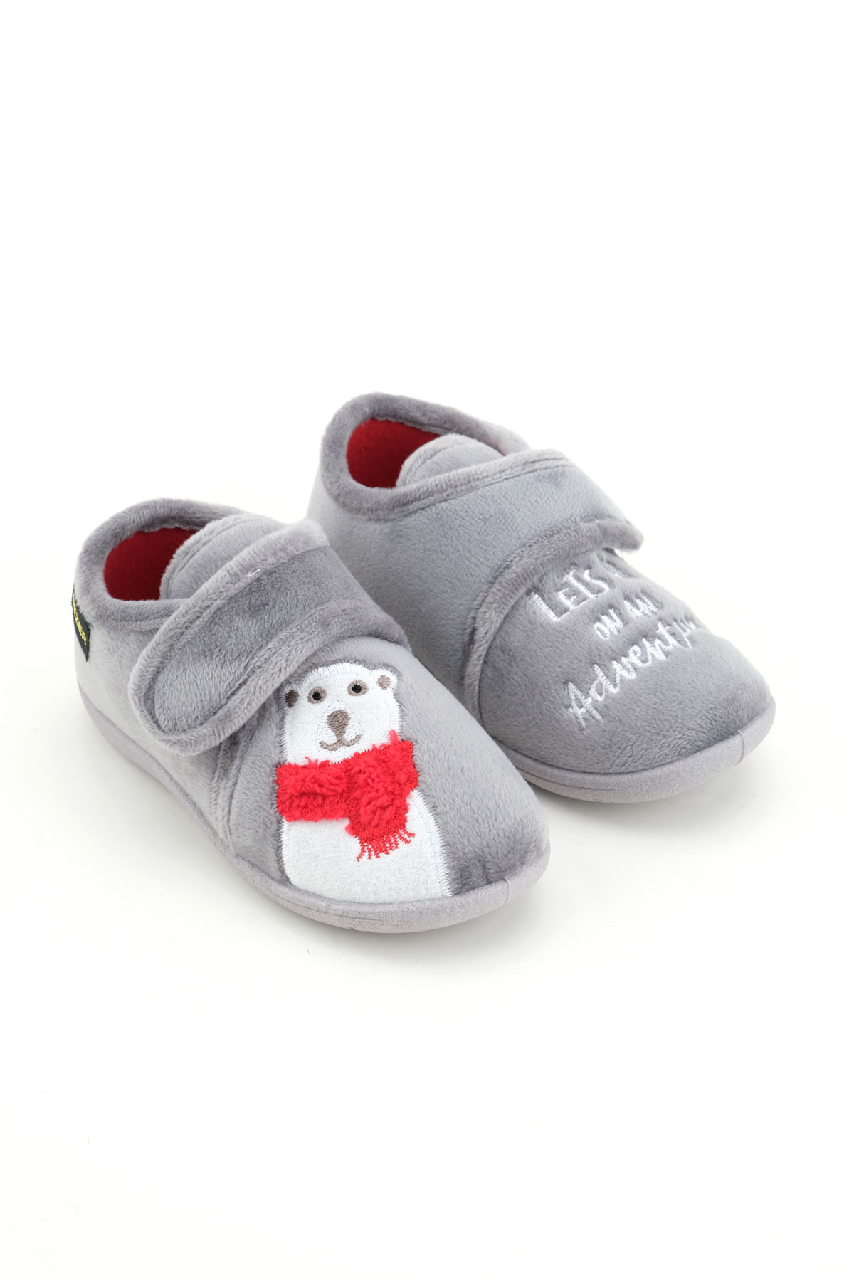 Kışlık Cırtlı Ayarlanabilir Rahat Taban Erkek Çocuk Panduf Ayakkabı - Görsel 4