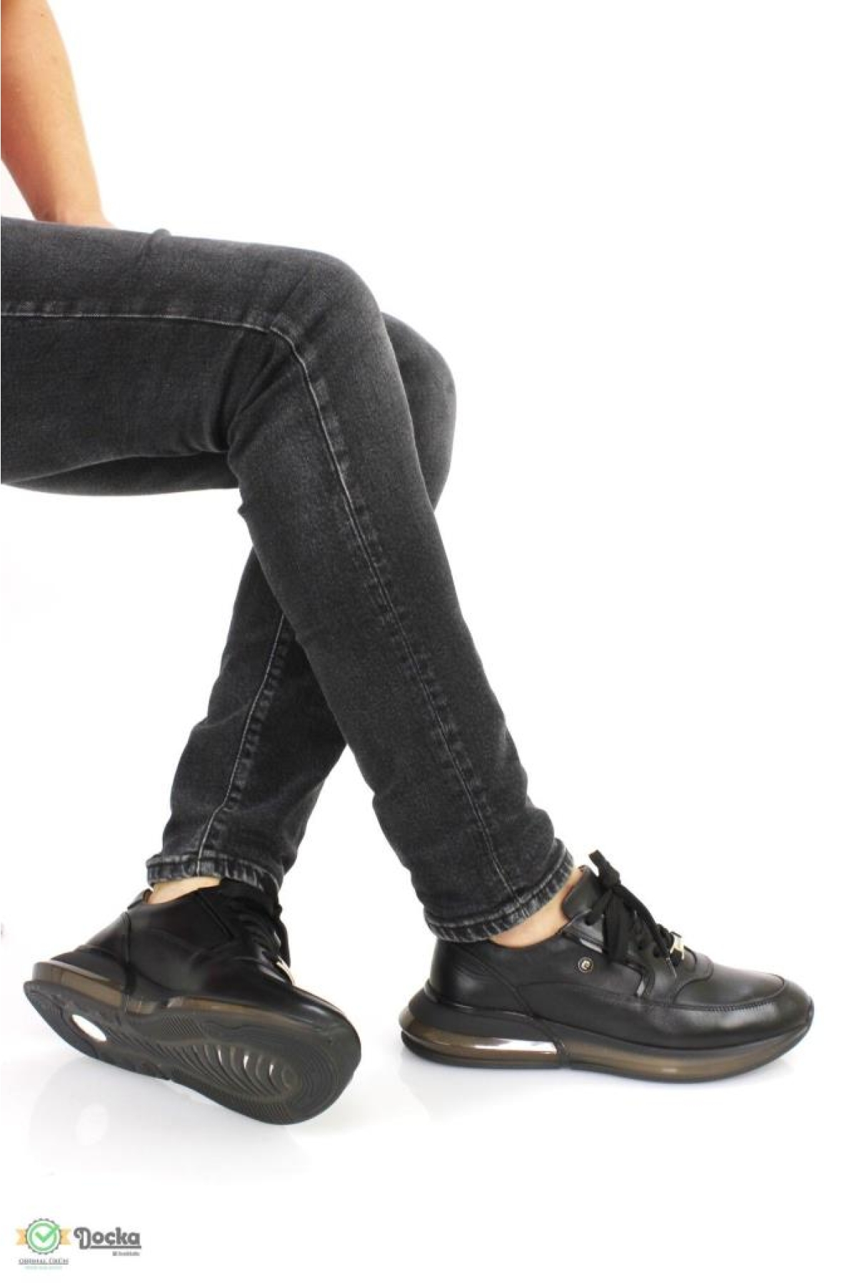 PC-241307 Erkek Hakiki Deri Ortopedik Spor Tarz Air Taban Günlük Ayakkabı - Görsel 6