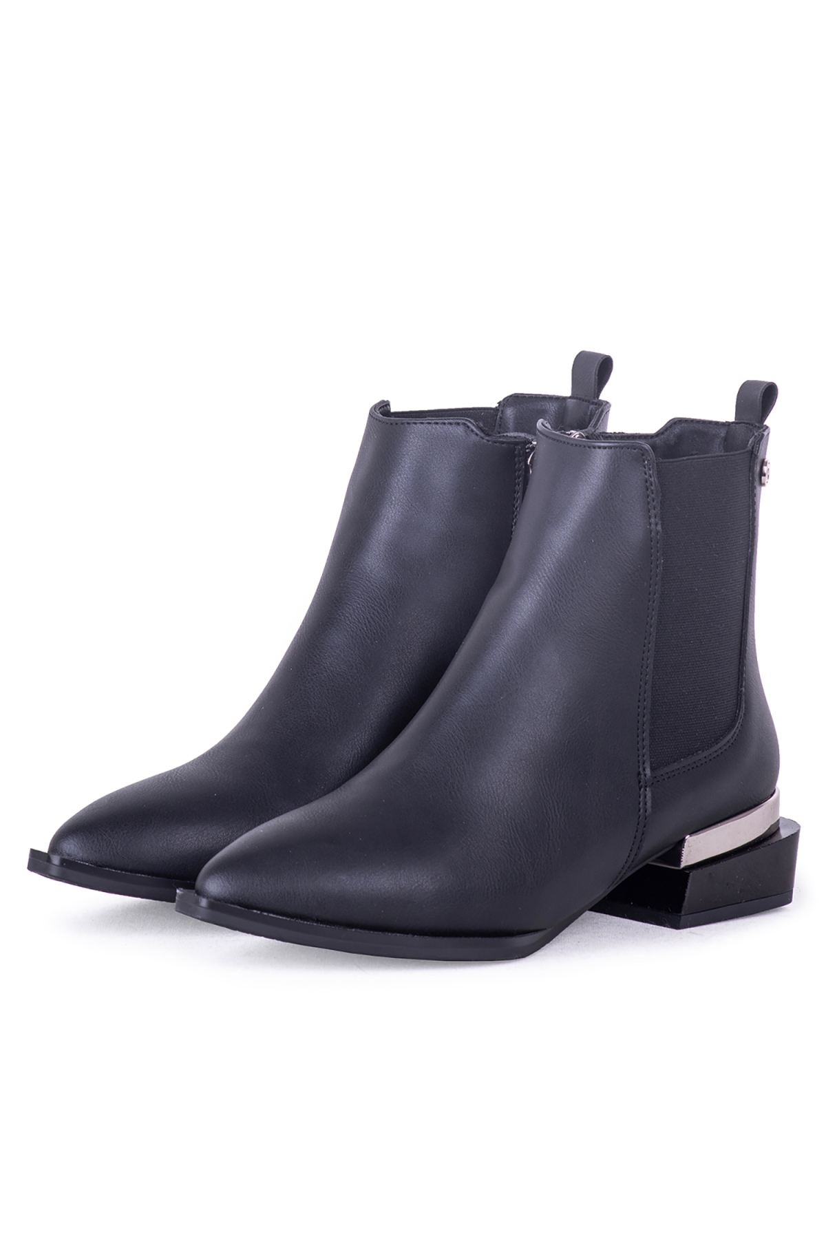 54006 Kadın Fermuarlı Kışlık Bot Siyah - Görsel 3