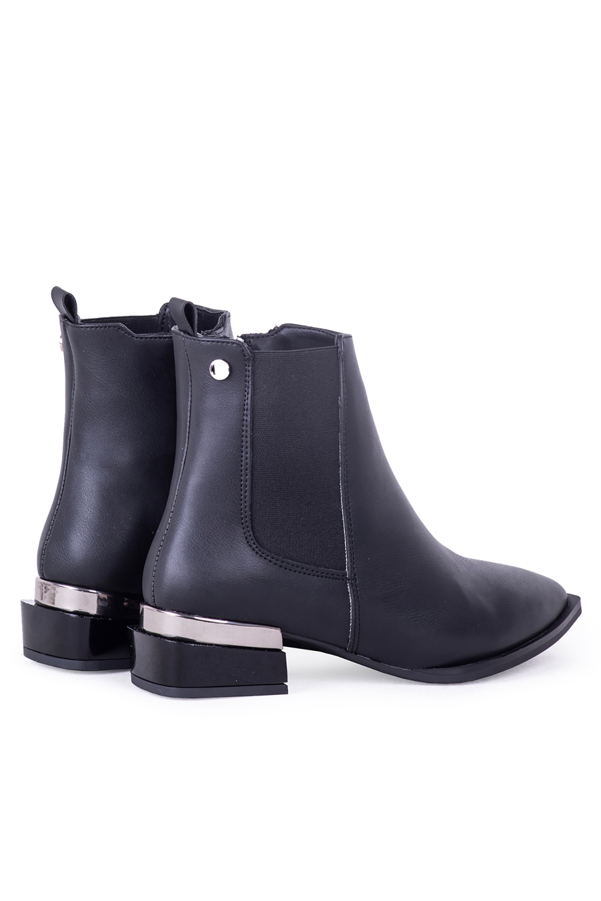 54006 Kadın Fermuarlı Kışlık Bot Siyah - Görsel 4