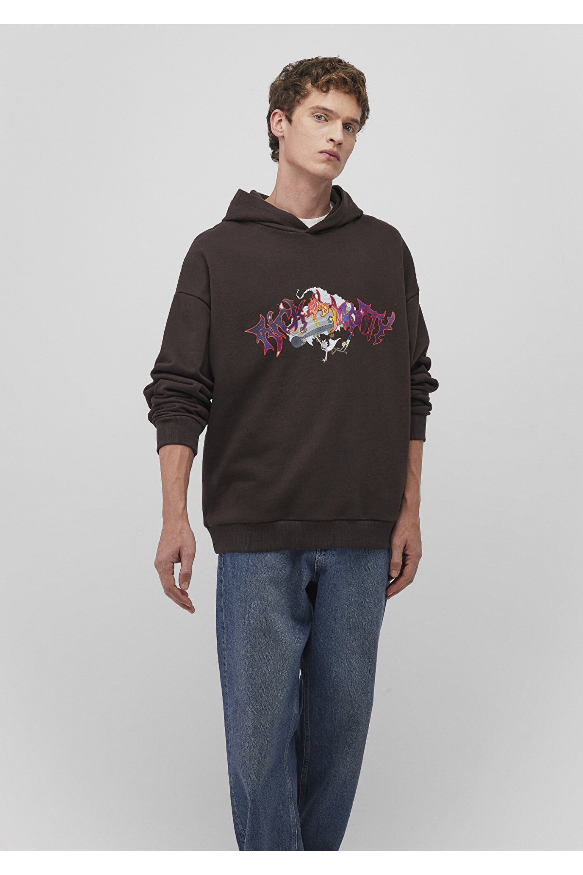 Rick and Morty Bask l Kahverengi Sweatshirt Fiyatlar Flo