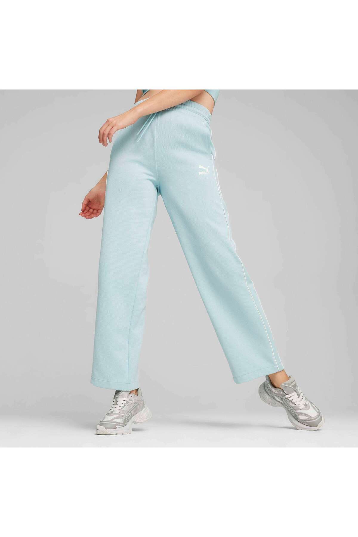 T7 High Waist Pants Turkuaz Kadın Eşofman Altı