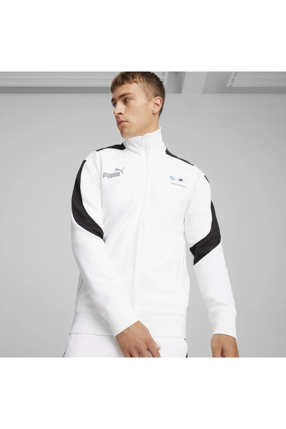 BMW MMS MT7+ Track Jacket Beyaz Erkek Sweatshirt