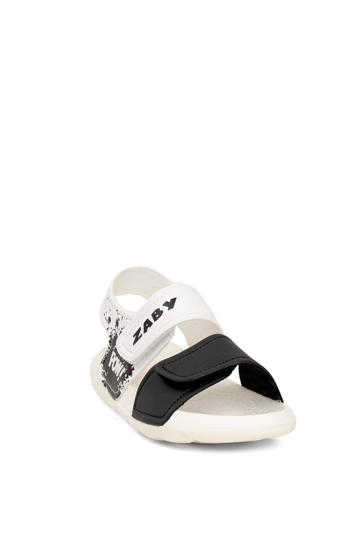 Elit OTT5000 Patik Erkek Çocuk Düz Sandalet Beyaz - Siyah - Görsel 3