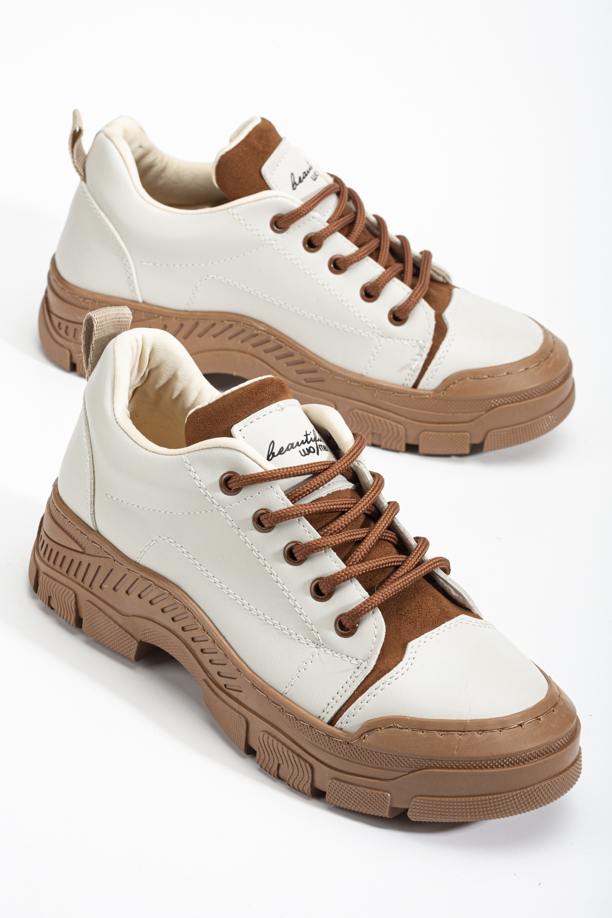 Kadın Taba Termo Taban Bağcıklı Günlük Ayakkabı - Görsel 3