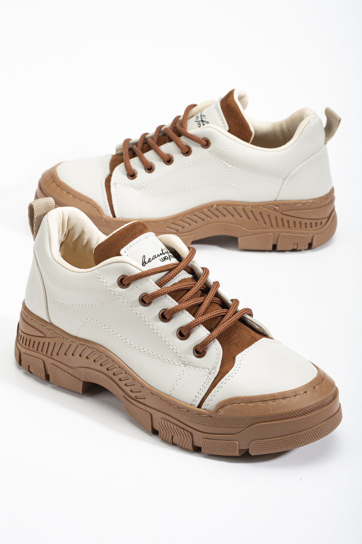 Kadın Taba Termo Taban Bağcıklı Günlük Ayakkabı - Görsel 4