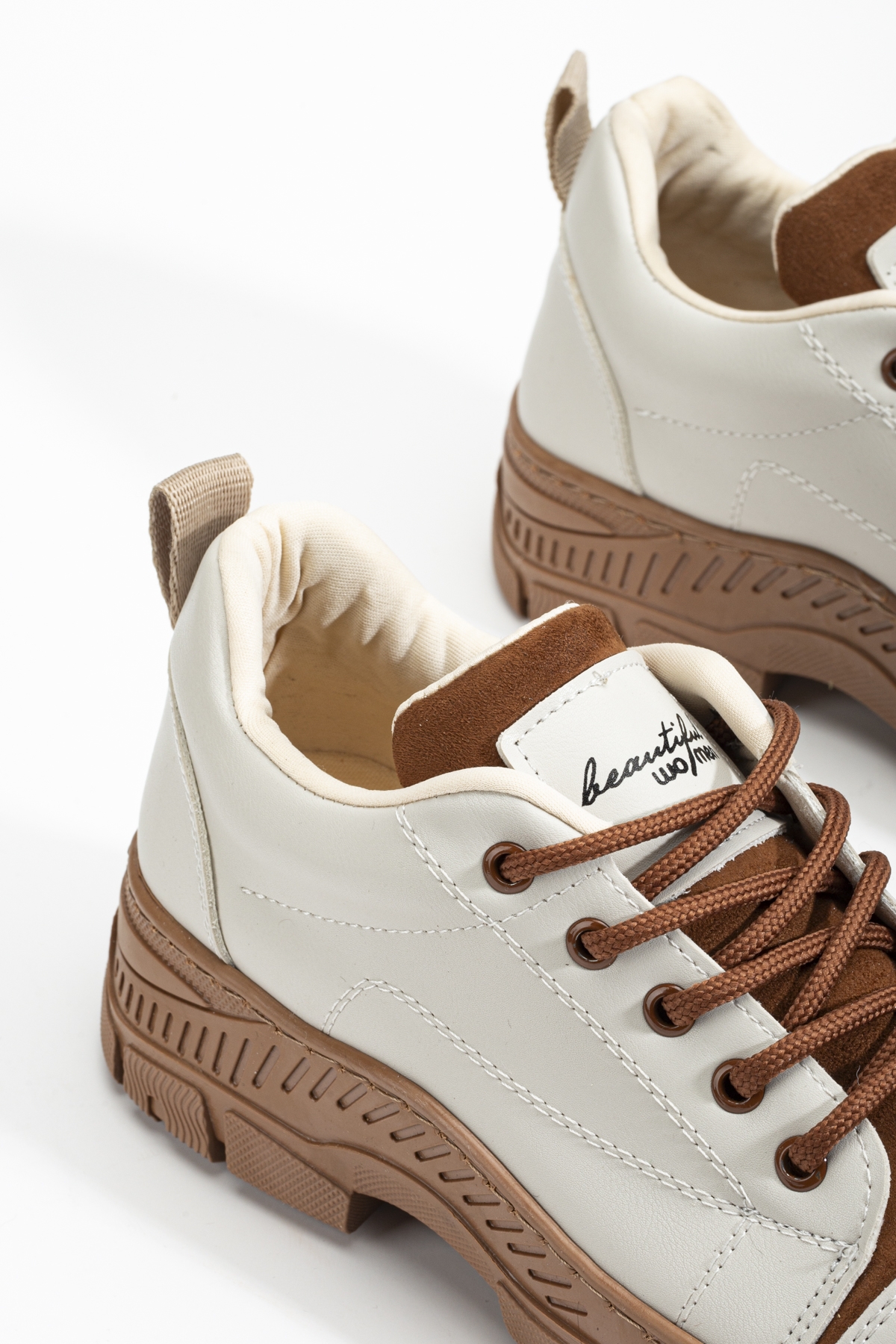 Kadın Taba Termo Taban Bağcıklı Günlük Ayakkabı - Görsel 5