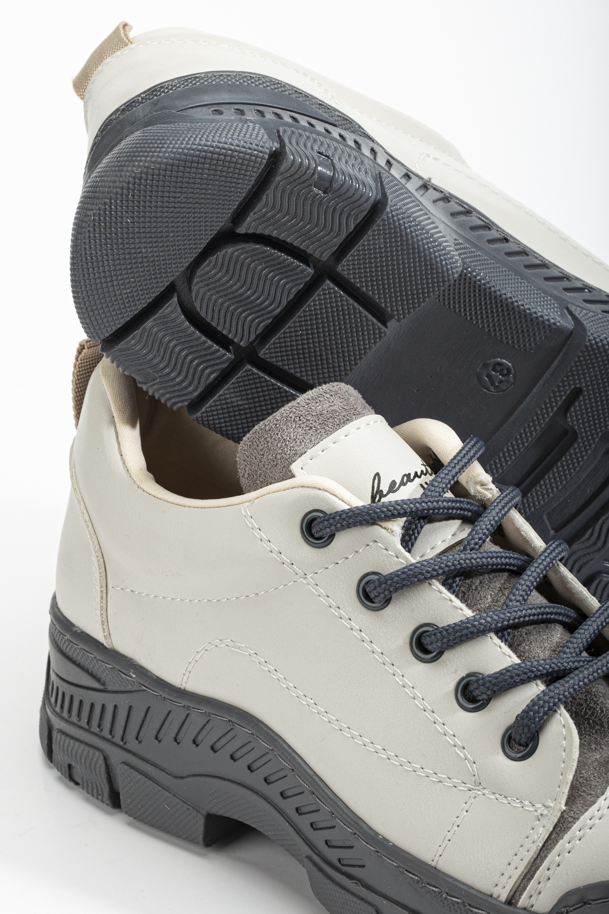 Kadın Gri Termo Taban Bağcıklı Günlük Ayakkabı - Görsel 5