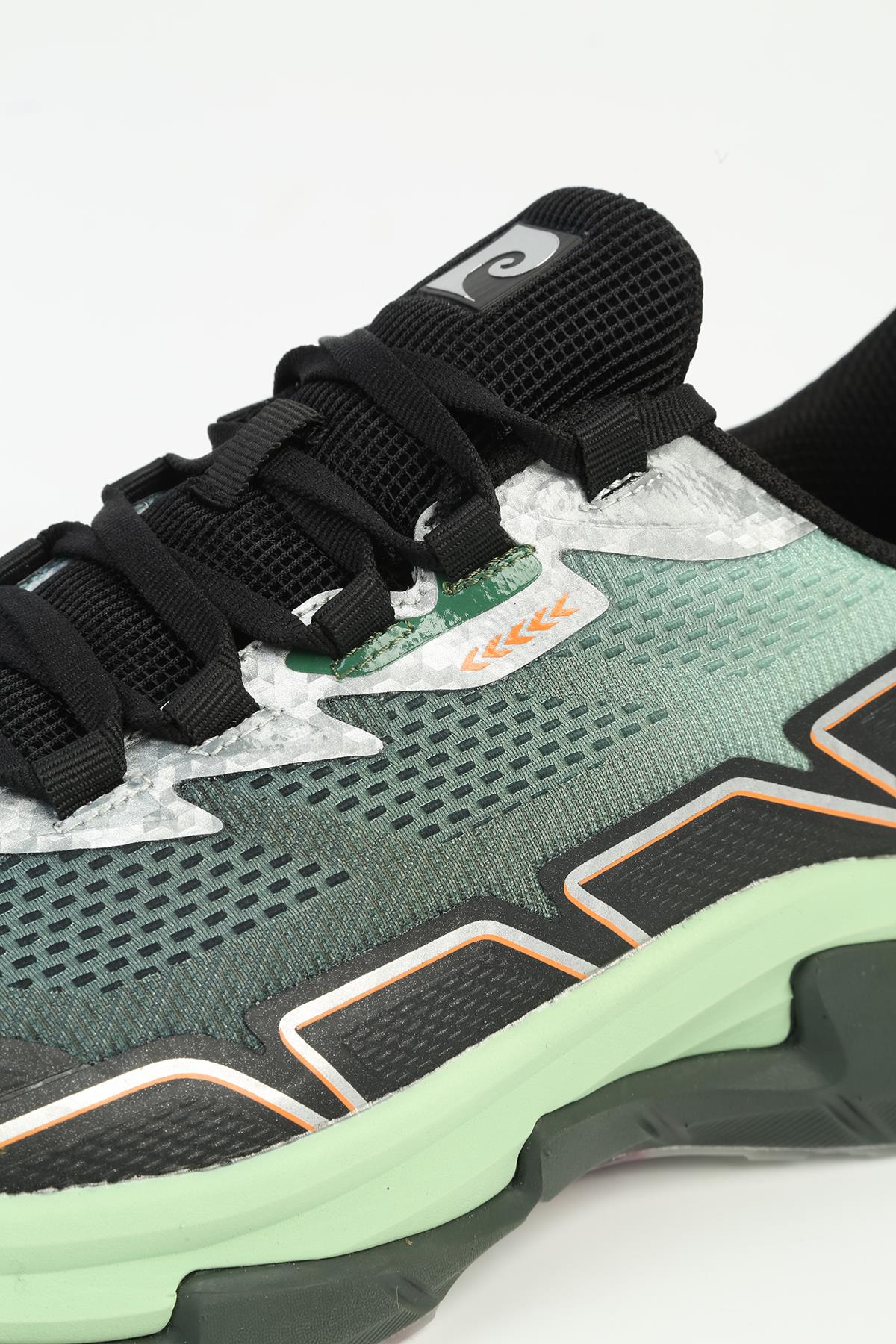 ® Siyah Yeşil Erkek Spor Ayakkabı İTHAL PCI-11052 - Görsel 4