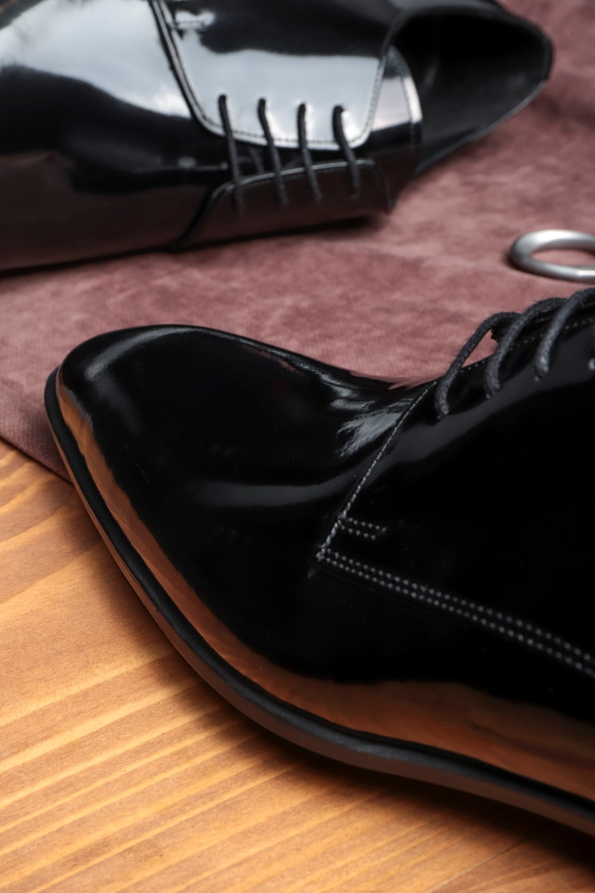 Suit Hakiki Deri Erkek Klasik Ayakkabı, Derby Klasik Ayakkabı, Bağcıklı Klasik Ayakkabı - Görsel 5