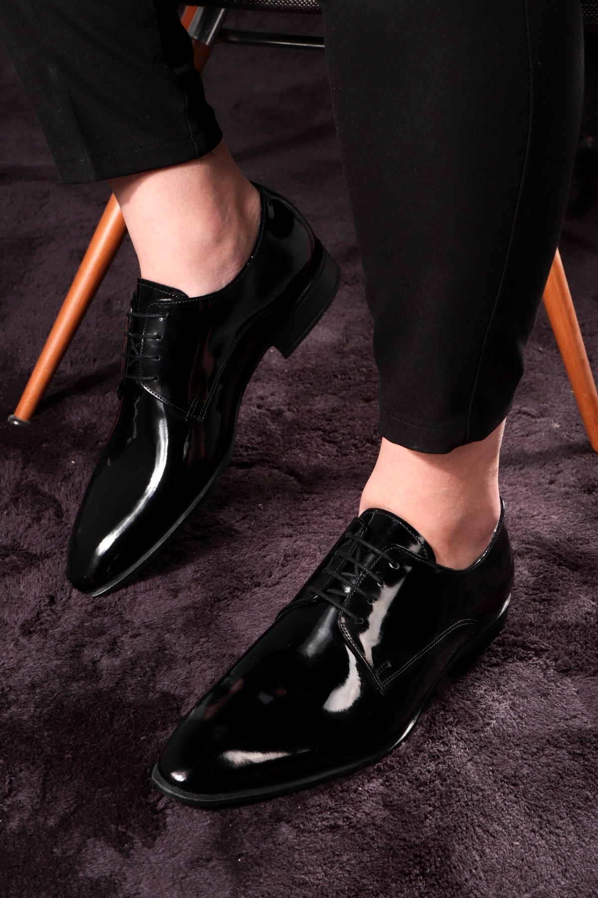 Suit Hakiki Deri Erkek Klasik Ayakkabı, Derby Klasik Ayakkabı, Bağcıklı Klasik Ayakkabı - Görsel 6