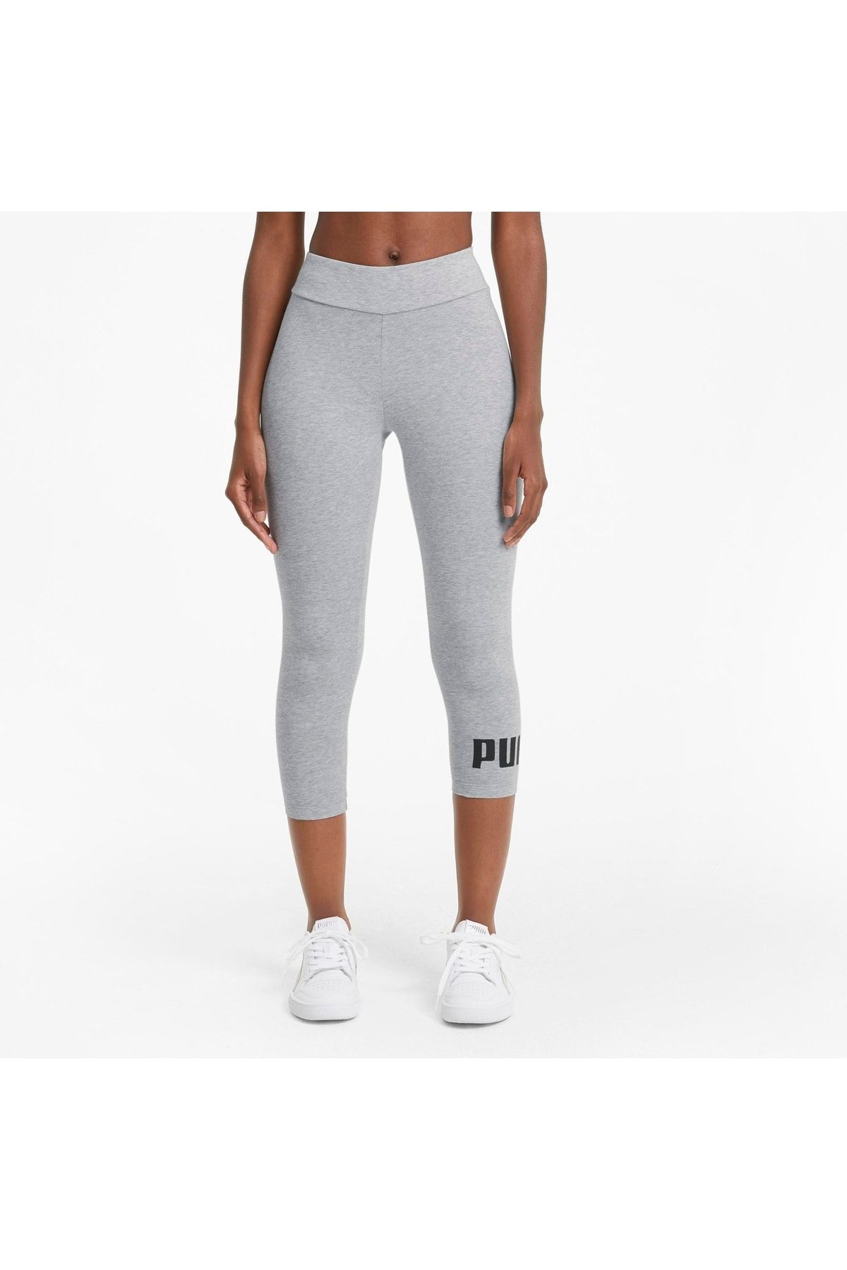 Ess 45019 Logo Leggings Light Gri Kadın Tayt