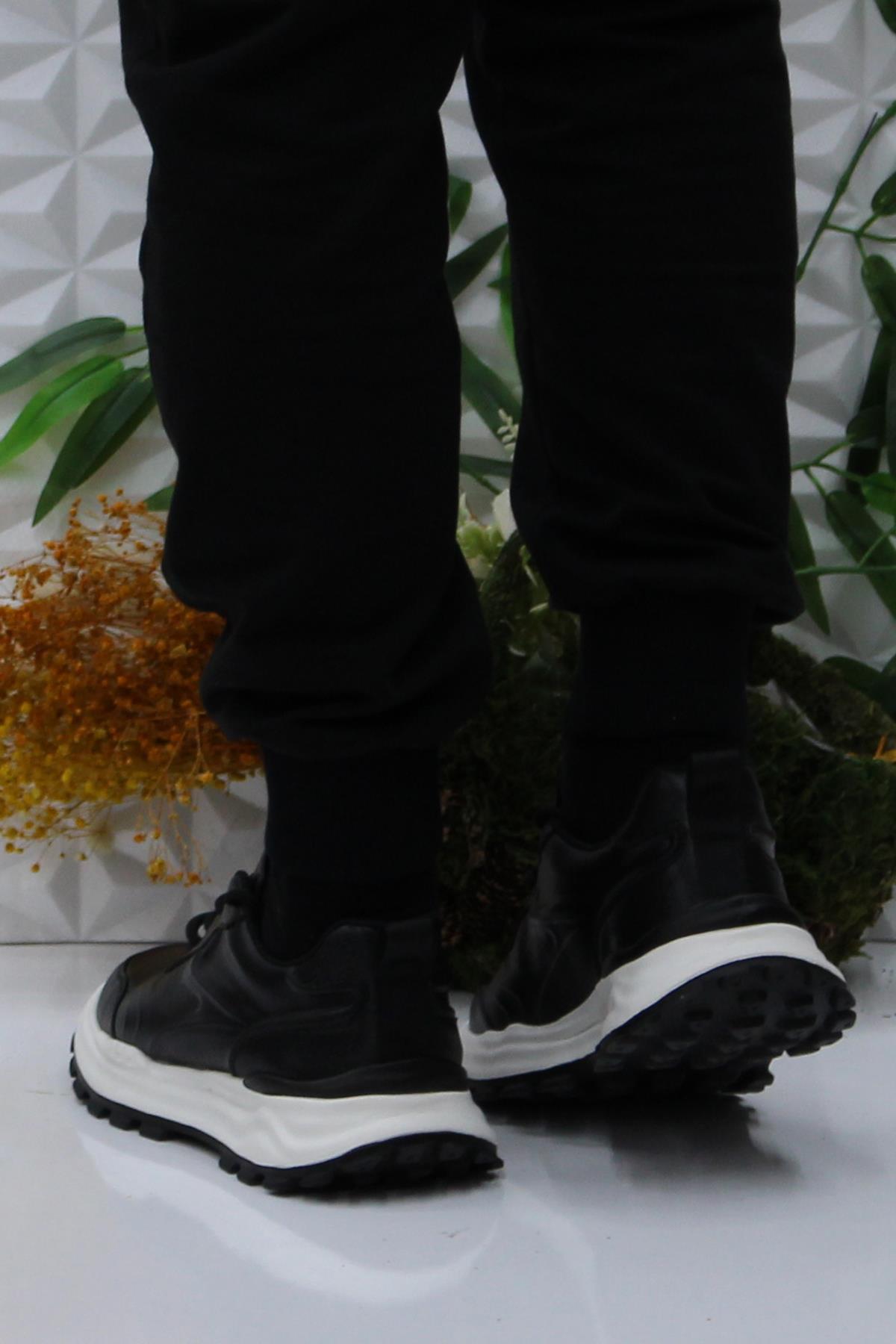 250427 Siyah Rahat Hafif Soft Foam Hakiki Deri Erkek Ayakkabı - Görsel 4