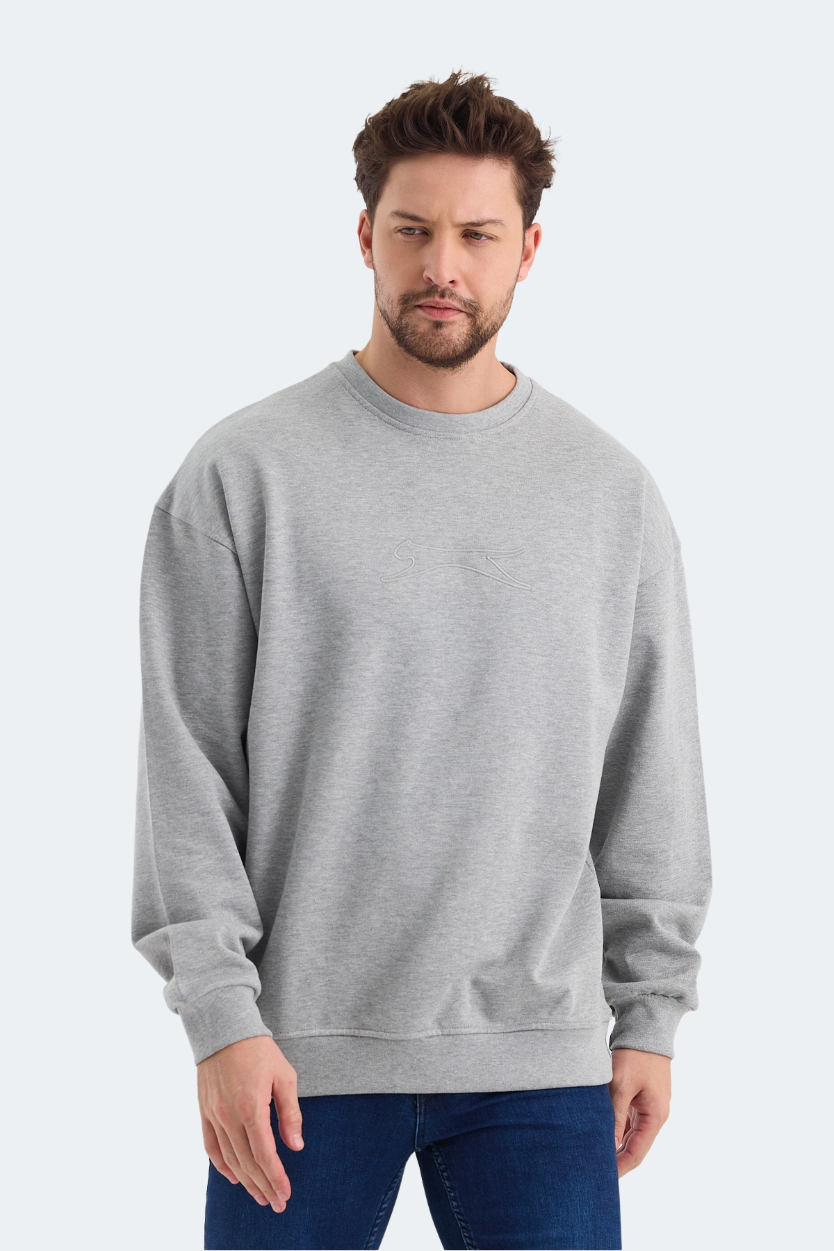 VADIK OVERSIZE Erkek Sweatshirt Gri