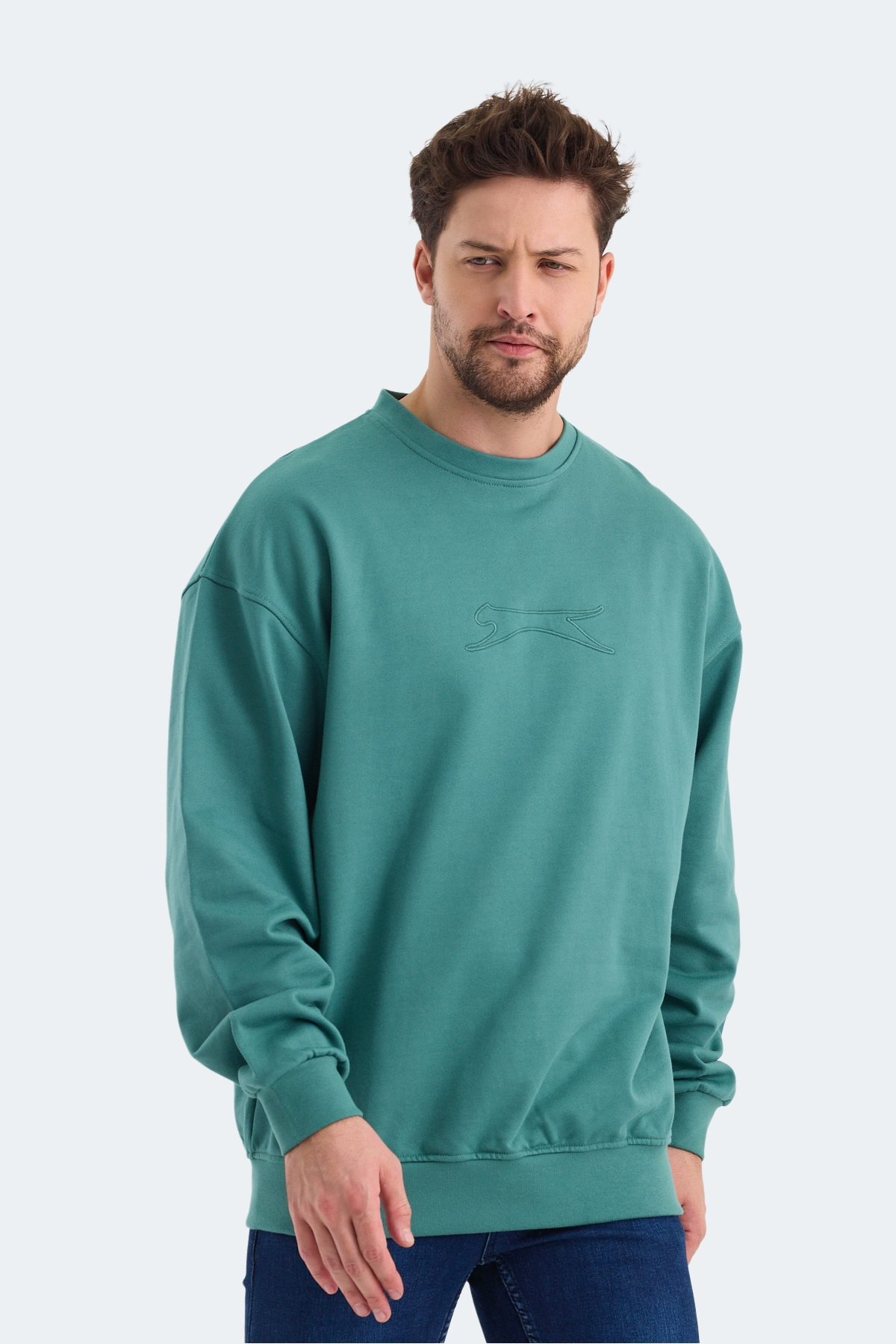 VADIK OVERSIZE Erkek Sweatshirt Yeşil