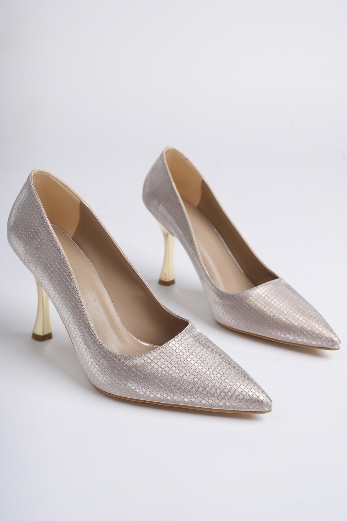 YOWEL Garantili Sivri Burun Kadın Topuklu Stiletto Ayakkabı - Görsel 4