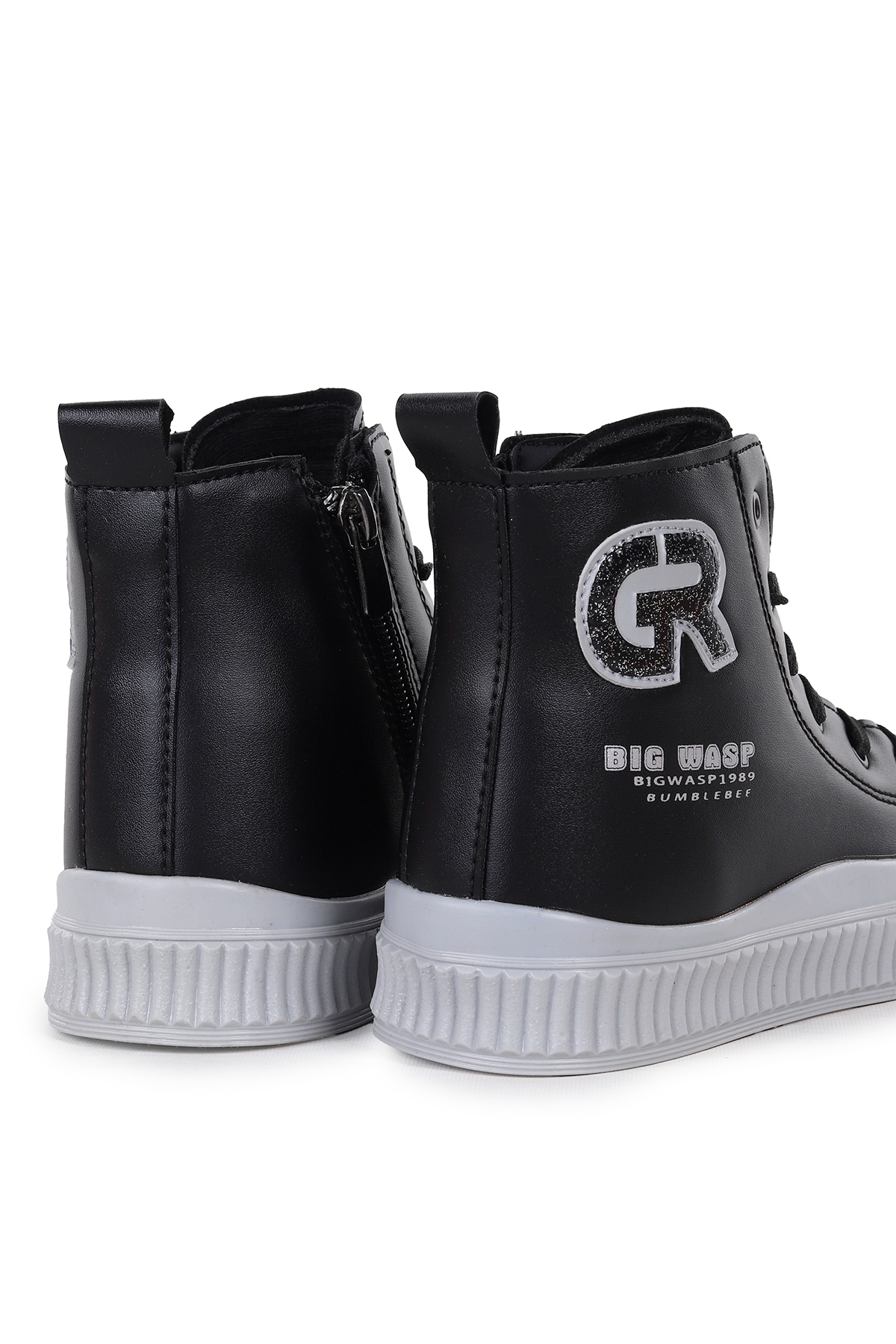 Kiko Kids Kiko Kids Wasp Fermuarlı Günlük Erkek Çocuk Bot Ayakkabı Siyah - Gümüş | Flo Siyah - 4. görsel