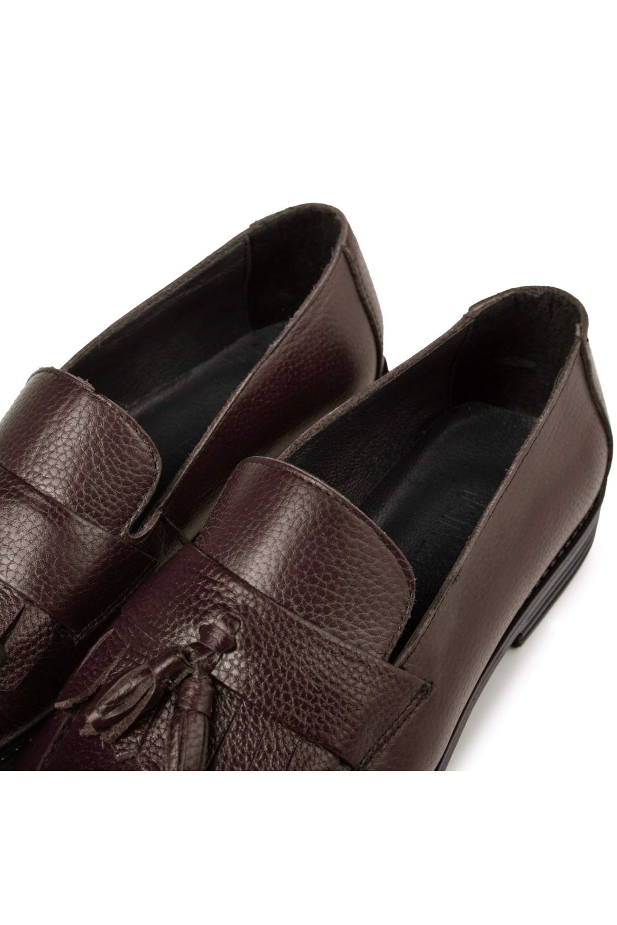 Tassel Hakiki Deri Erkek Klasik Ayakkabı, Loafer Klasik Ayakkabı, Makosen Ayakkabı - Görsel 5