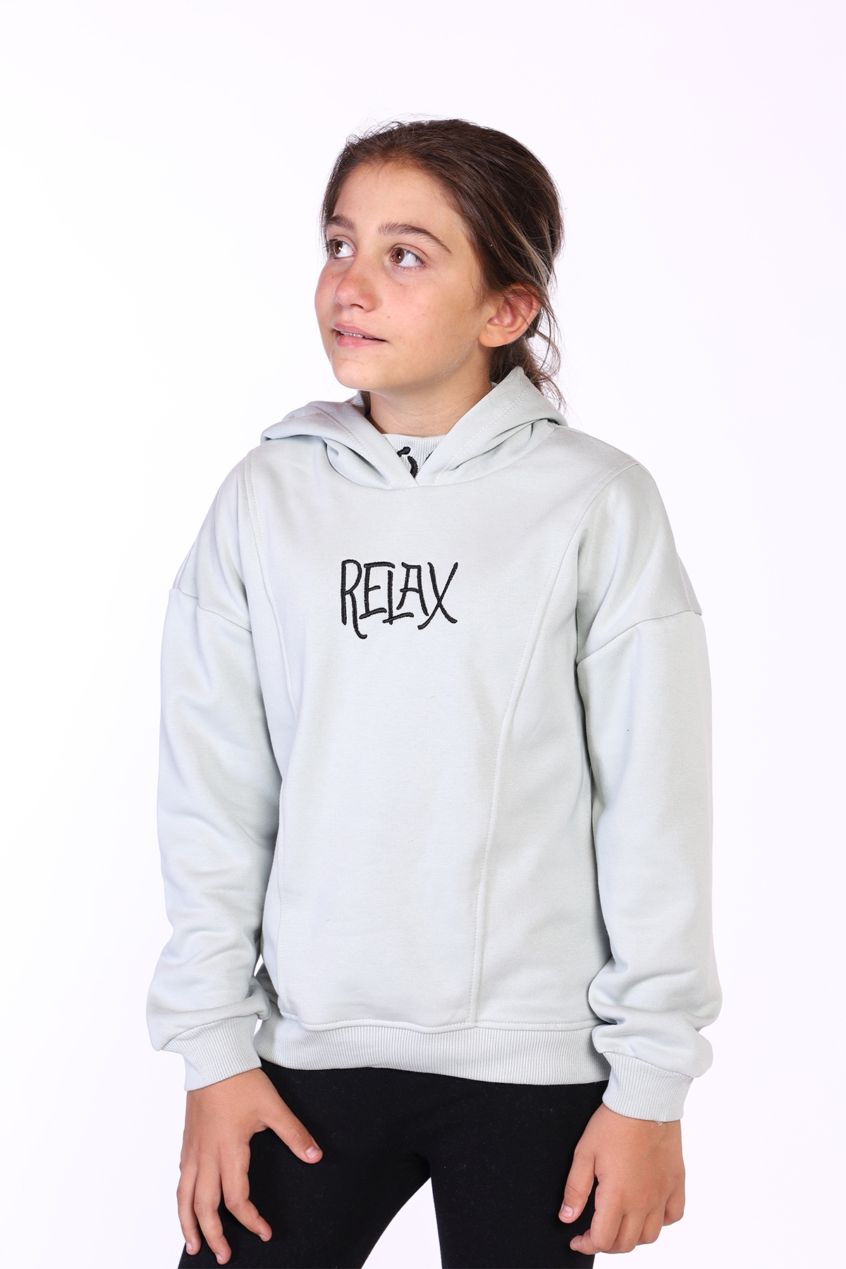 Toontoy Kız Çocuk Nakış Detaylı İçi Pamuklu Sweatshirt