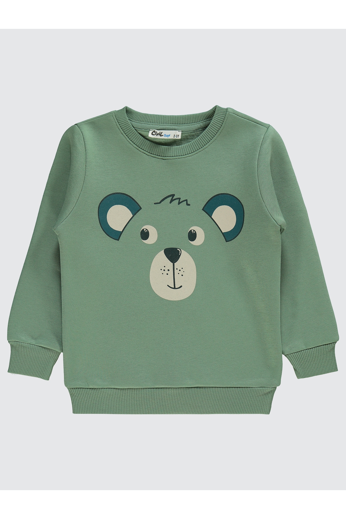 Erkek Çocuk Sweatshirt 2-5 Yaş Haki