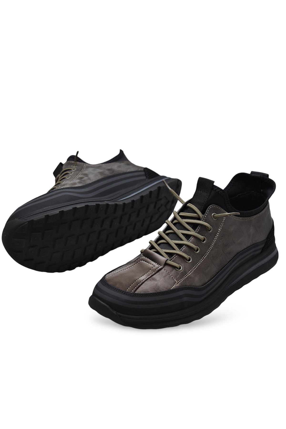 Tam Ortopedik Taban %100 Hakiki Deri Erkek Ayakkabı Kauçuk Kaymaz Esnek Taban 24K548 - Görsel 5
