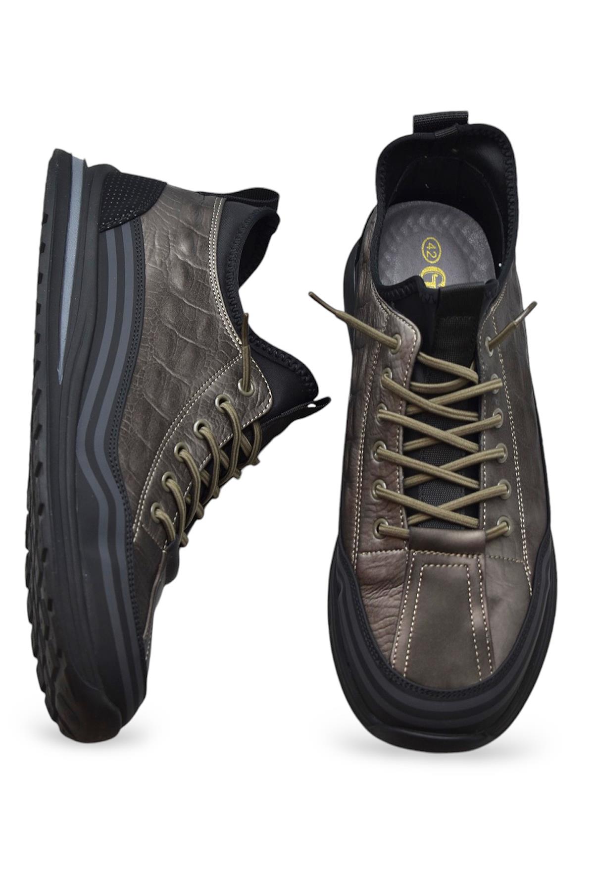 Tam Ortopedik Taban %100 Hakiki Deri Erkek Ayakkabı Kauçuk Kaymaz Esnek Taban 24K548 - Görsel 6