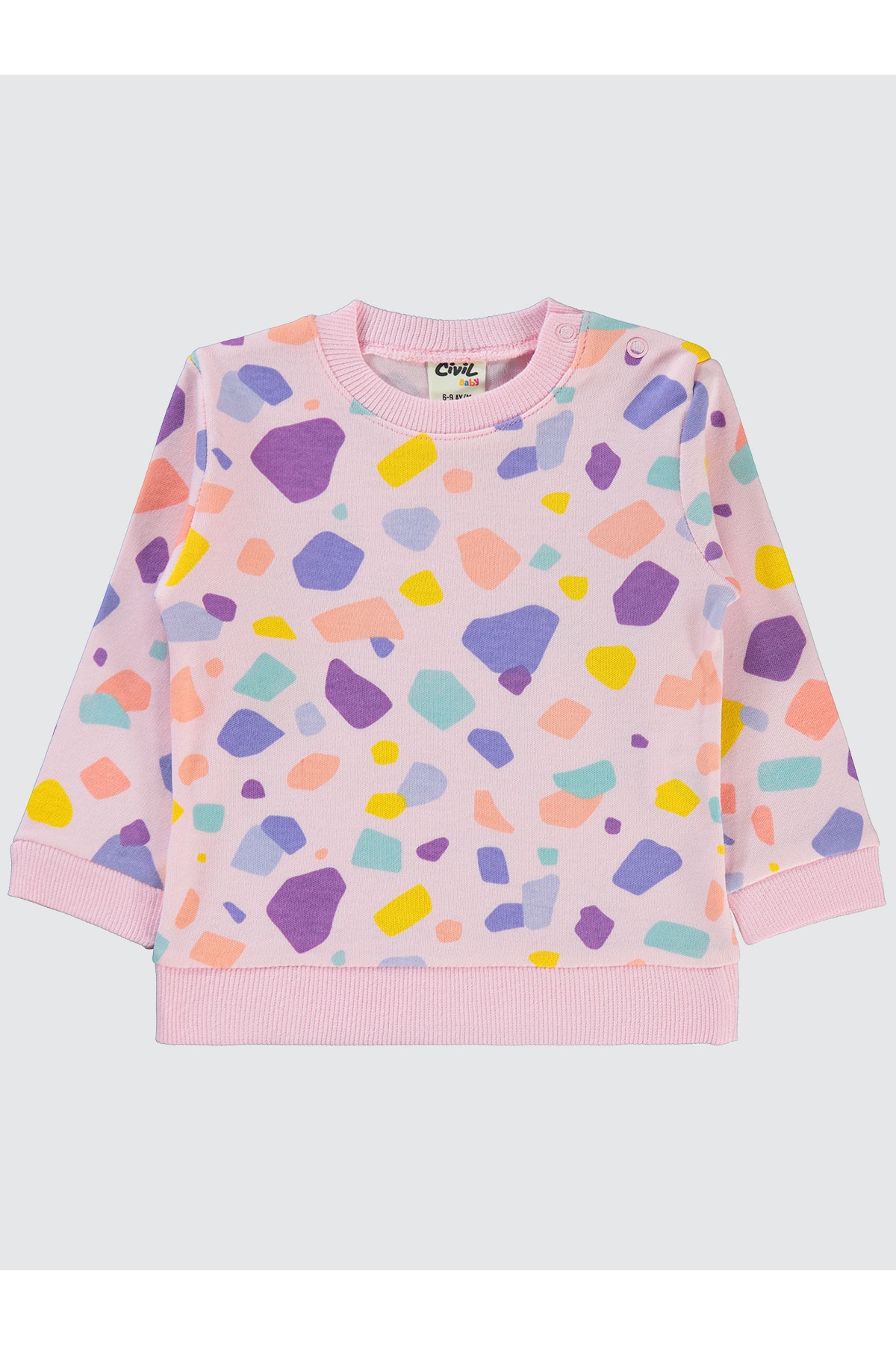 Kız Bebek Sweatshirt 6-18 Ay Pembe