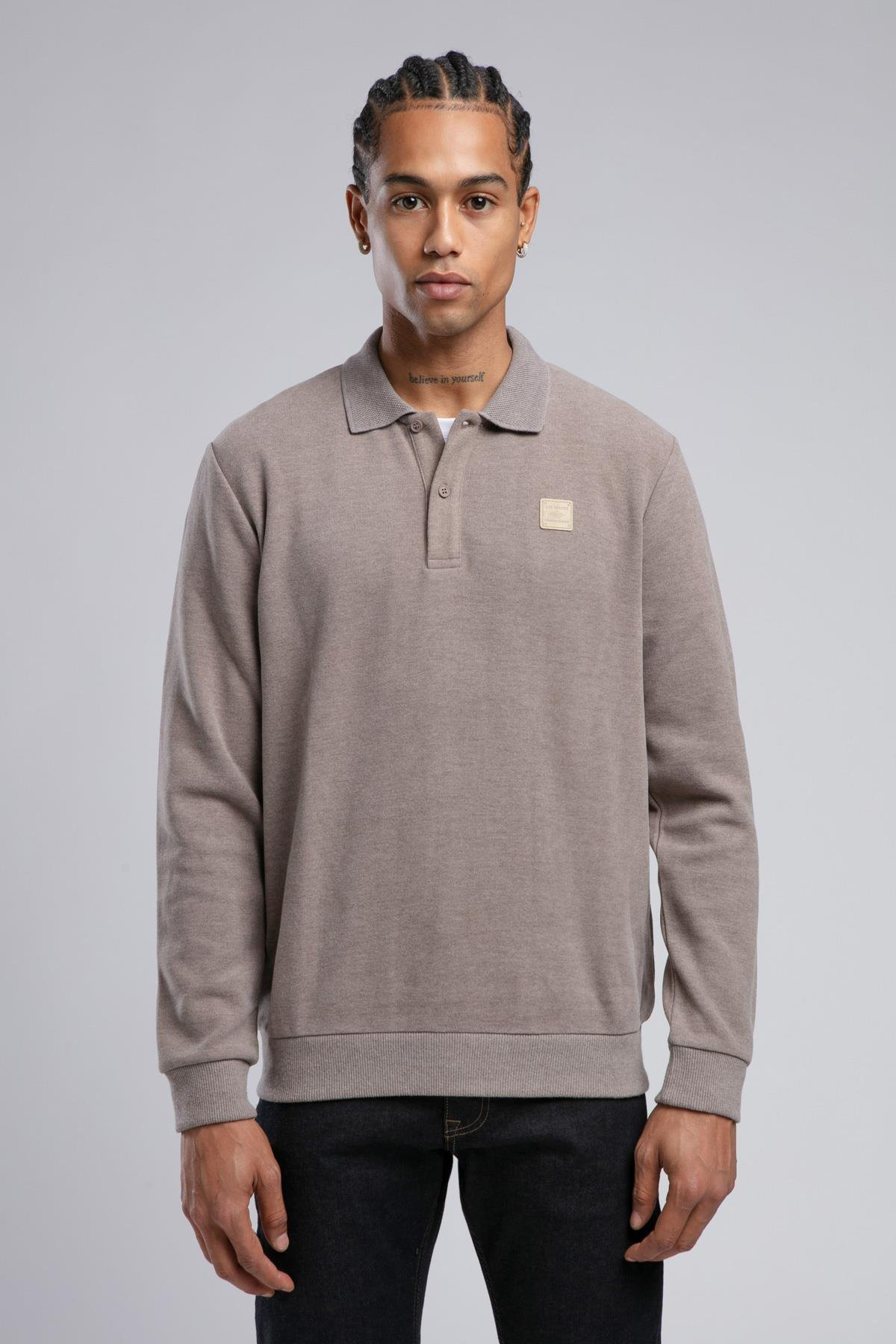 Erkek Polo Yaka Sweat 251 LCM 241043 5133 KOYU BEJ