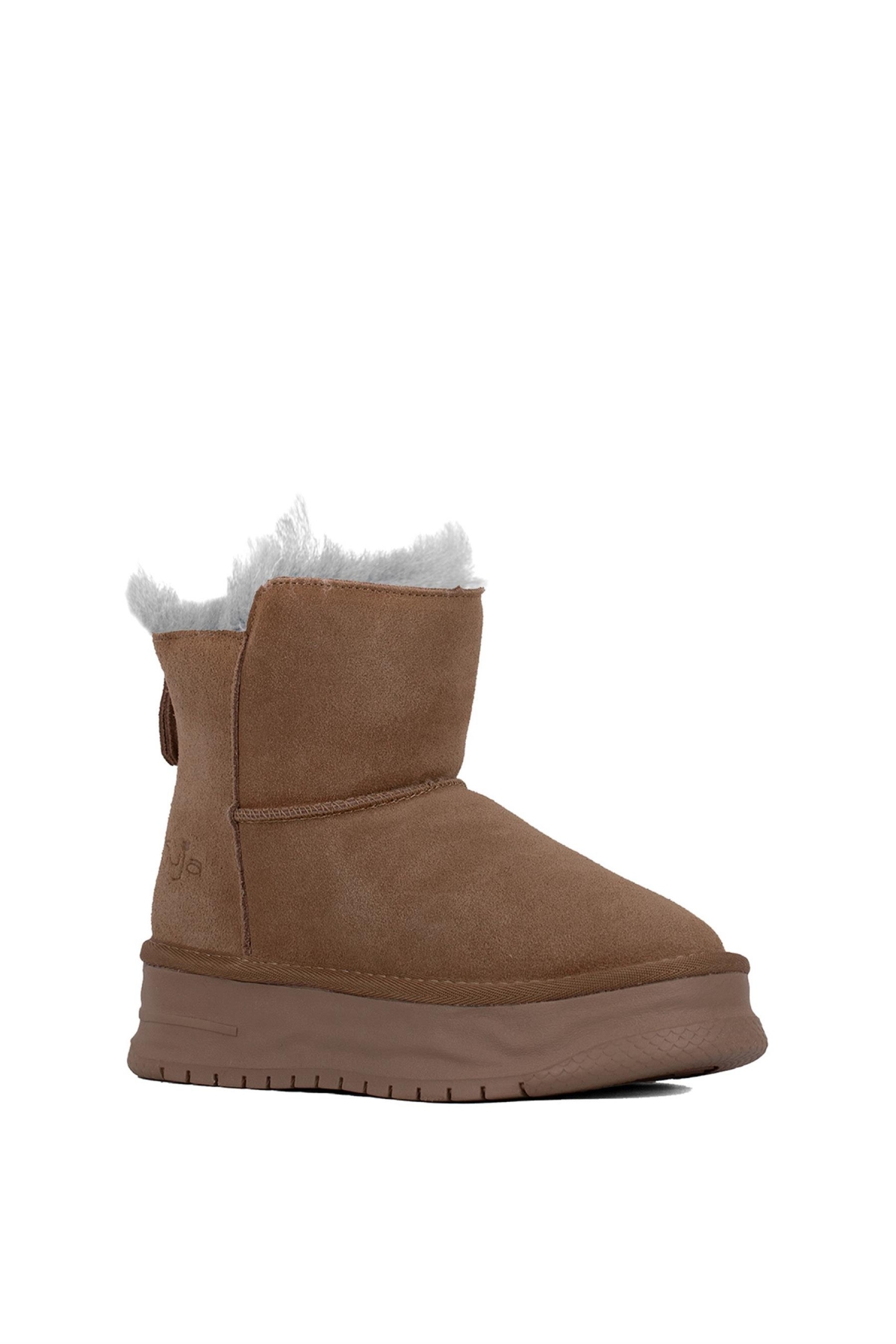 24K156-2 Kadın Düz Bot Camel - Görsel 3