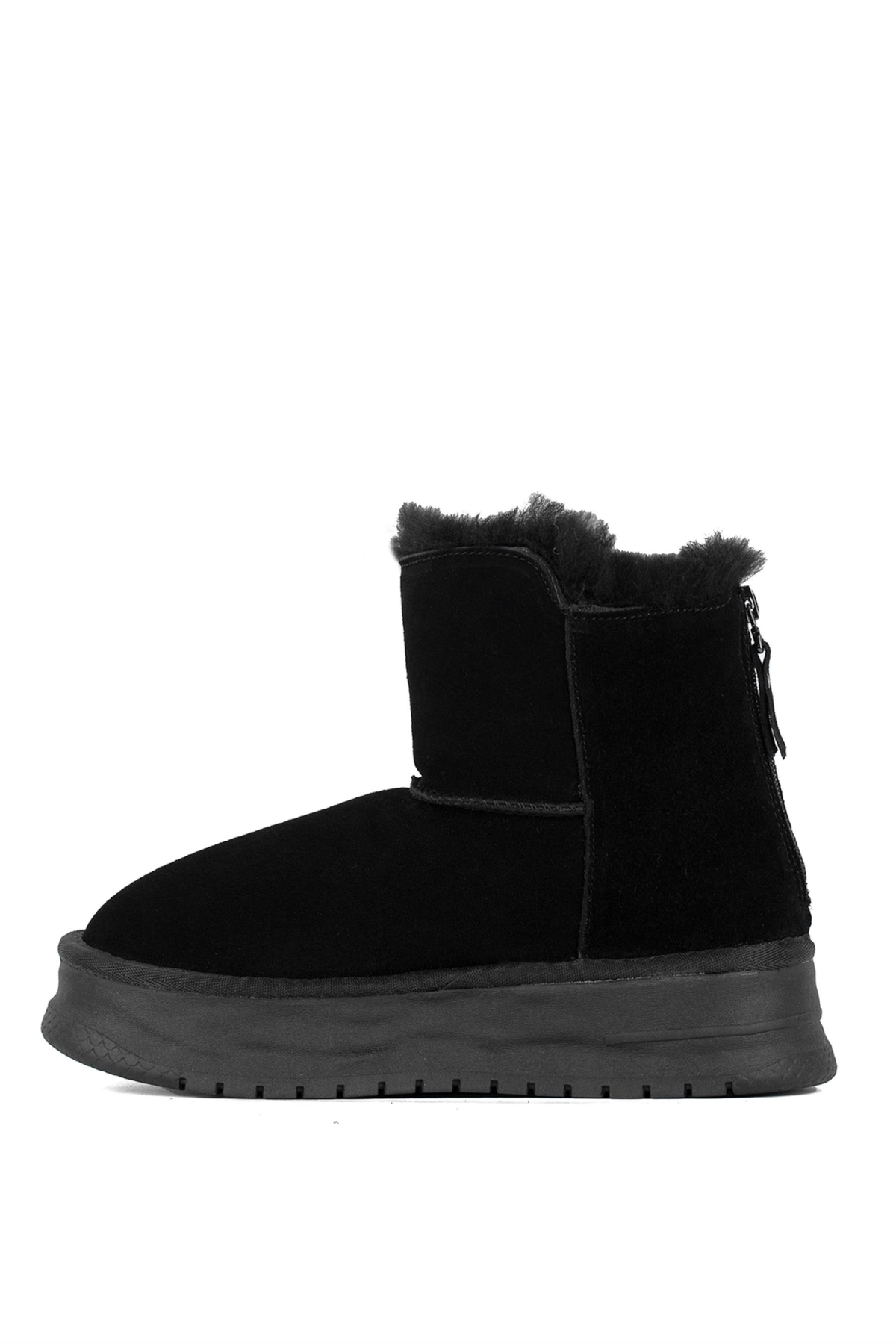 24K156-2 Kadın Düz Bot Siyah - Görsel 4