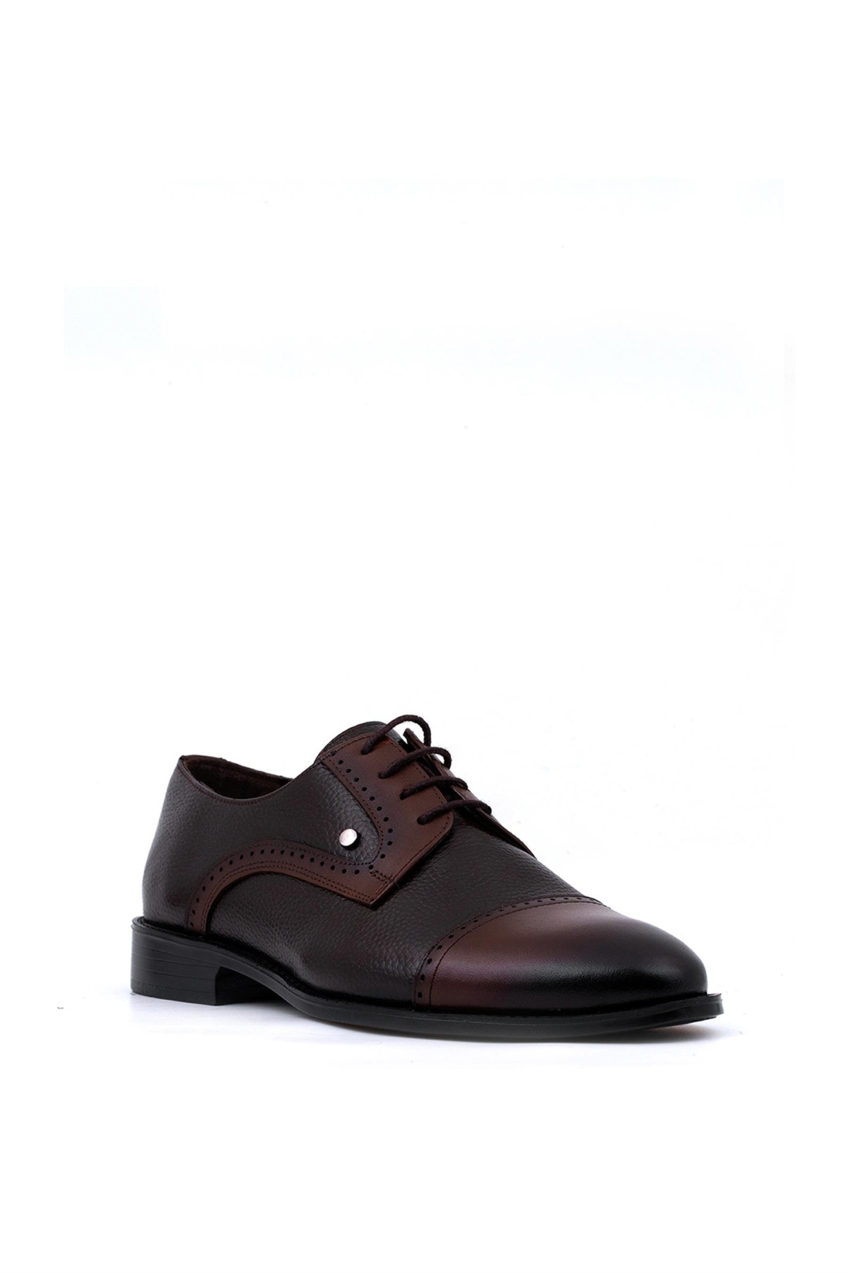 Elit GTSK1150 Erkek Hakiki Deri Klasik Ayakkabı Kahverengi - Görsel 3