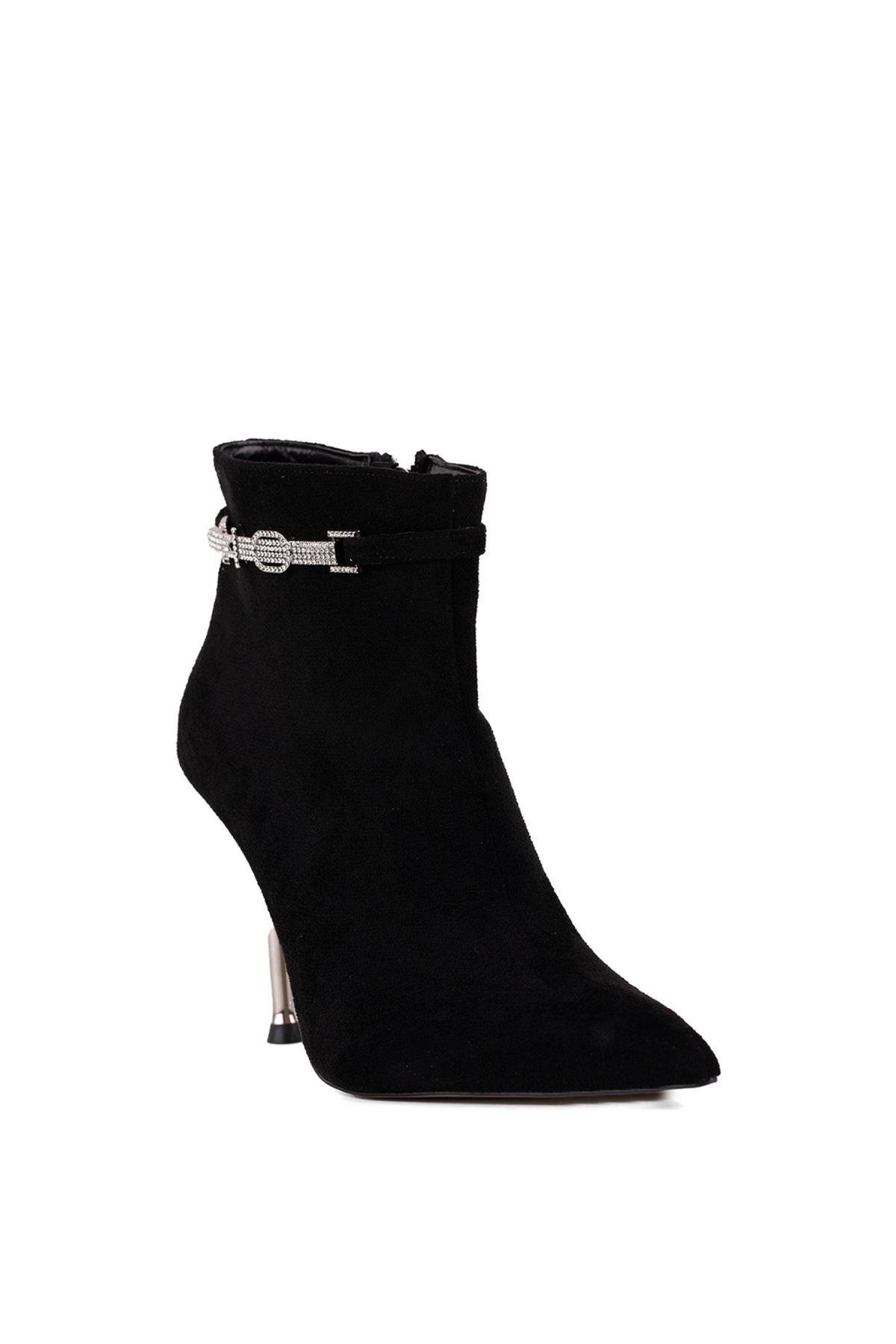 PM543 K1010 Kadın Klasik Topuklu Bot Siyah - Görsel 3