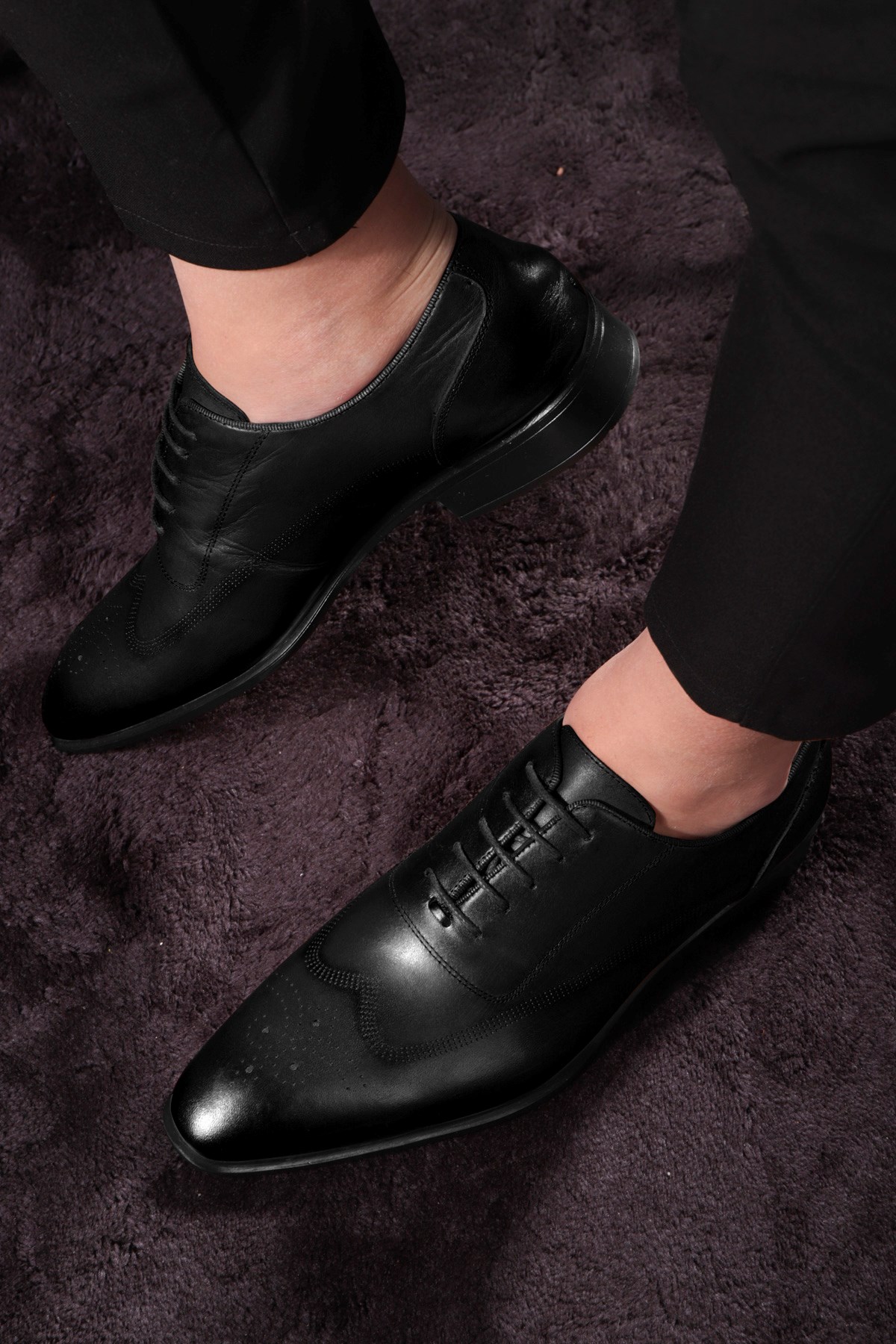 Stylish Hakiki Deri Erkek Klasik Ayakkabı, Oxford Klasik Ayakkabı - Görsel 6