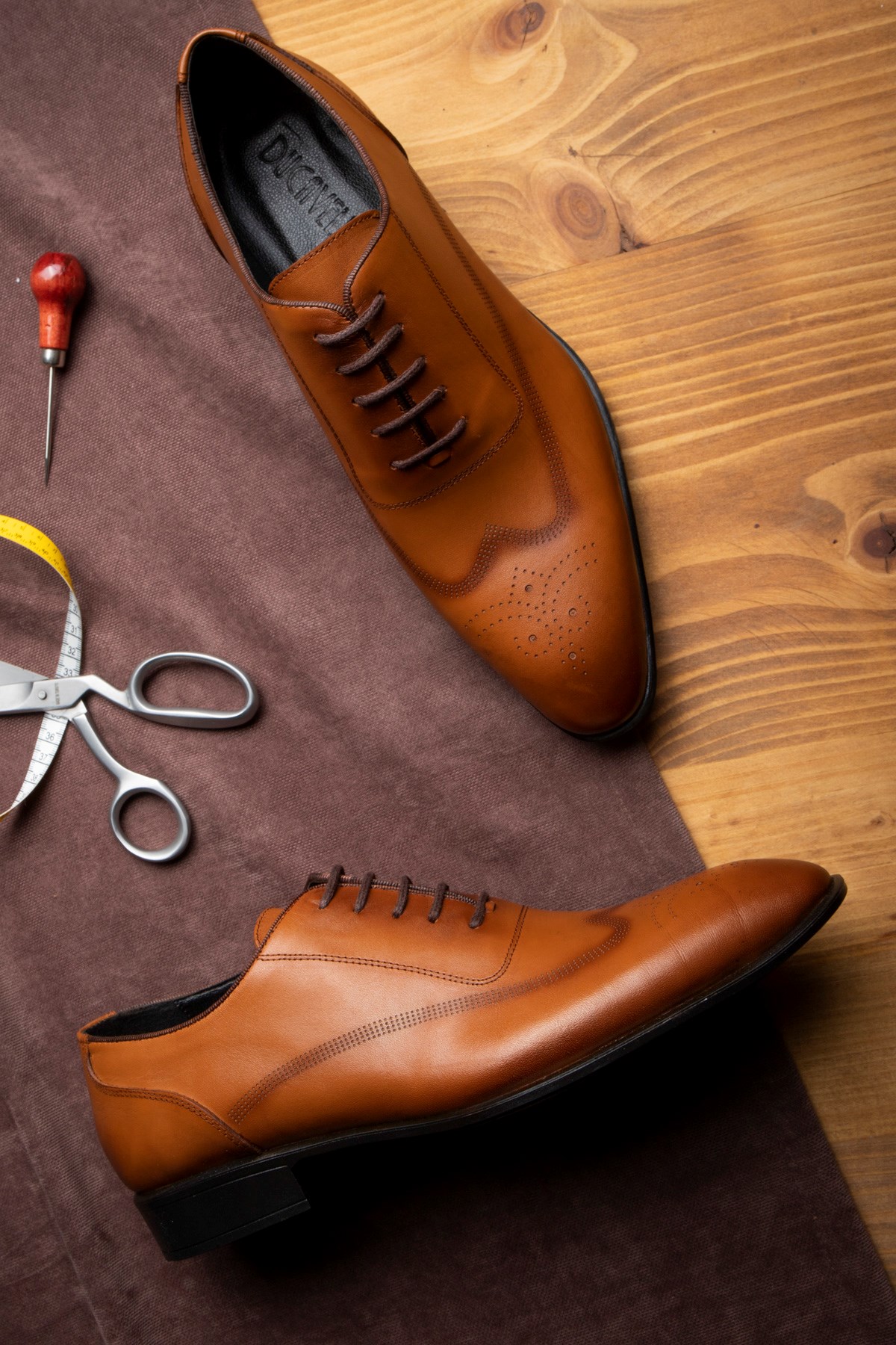 Stylish Hakiki Deri Erkek Klasik Ayakkabı, Oxford Klasik Ayakkabı - Görsel 5