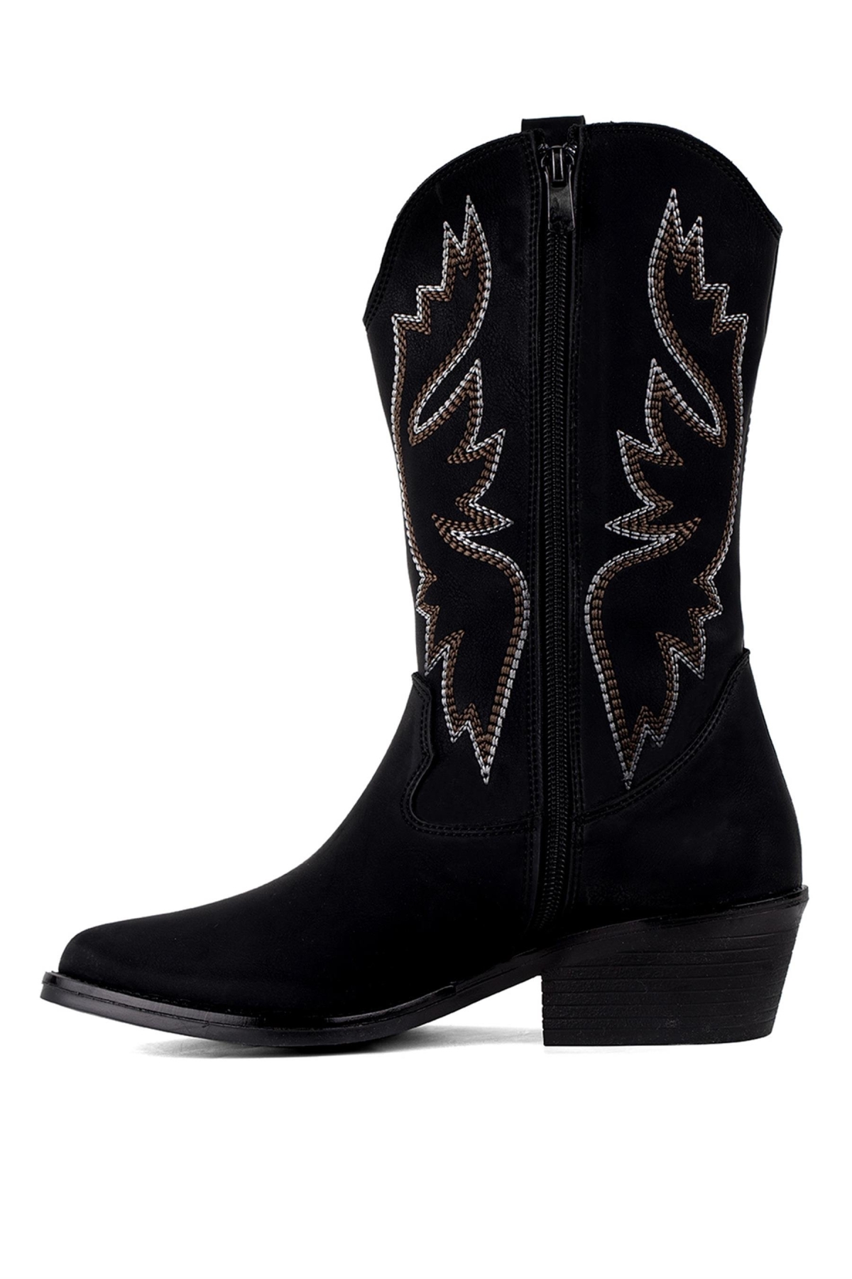 Elit ONY600N Kadın Topuklu Çizme Siyah - Görsel 4