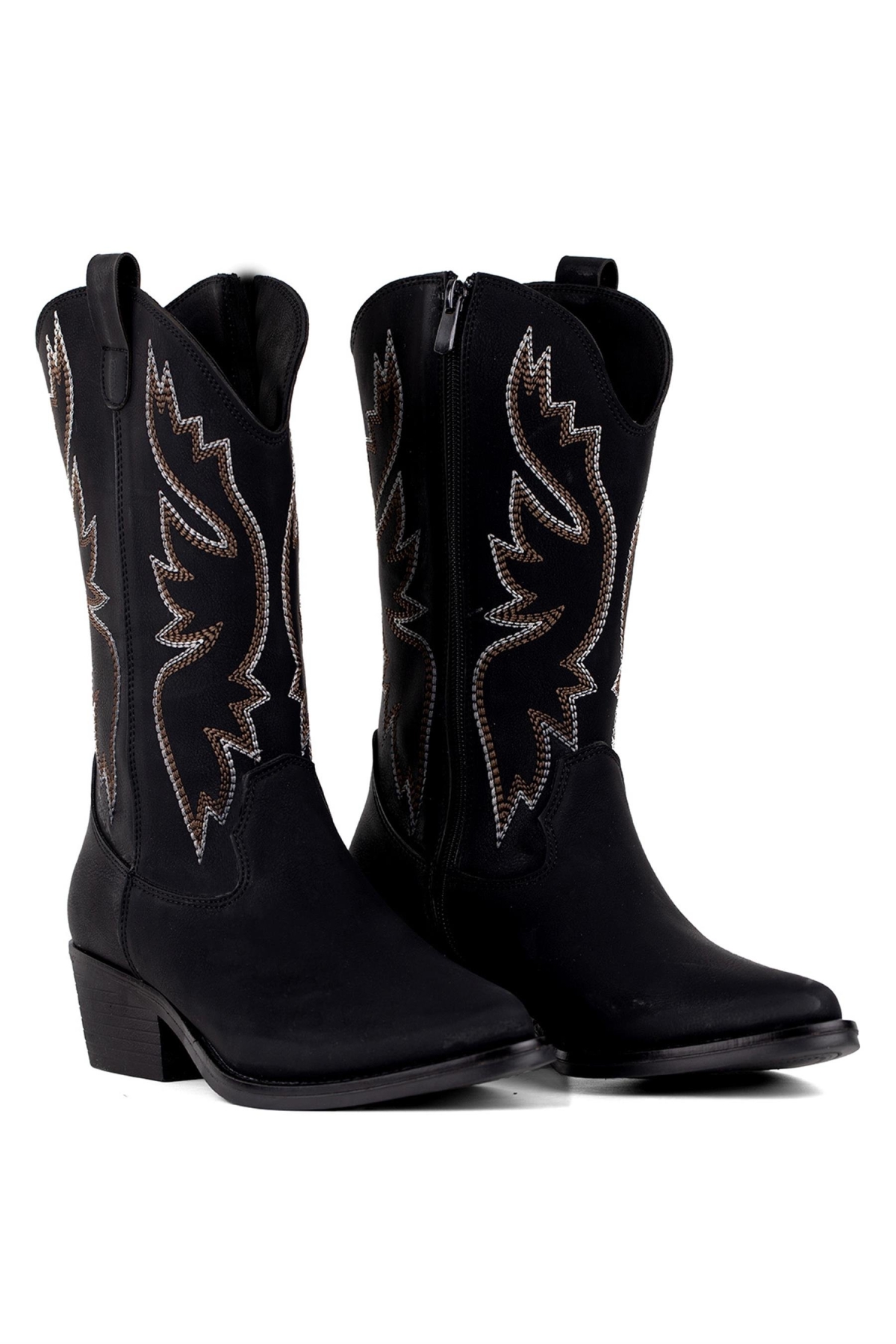 Elit ONY600N Kadın Topuklu Çizme Siyah - Görsel 5