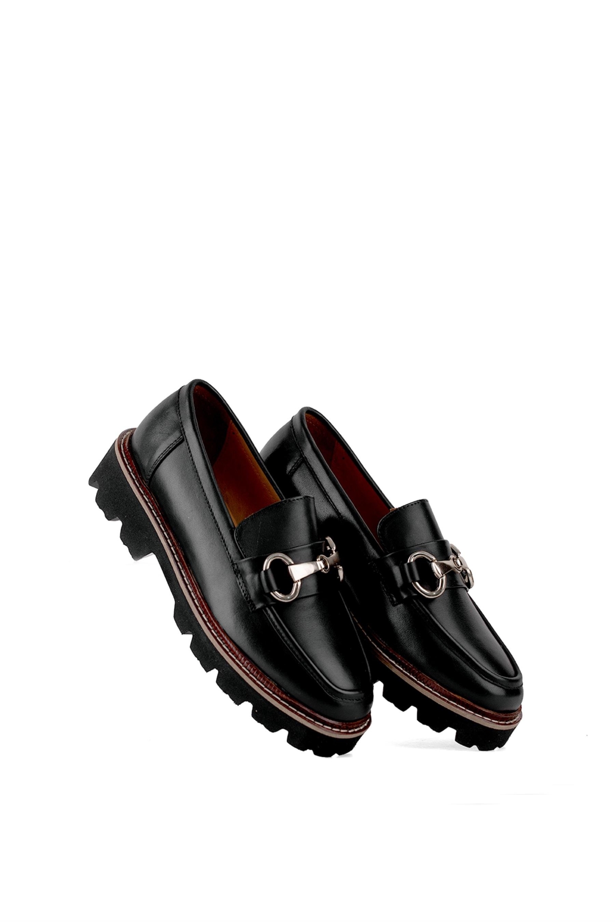 Elit RCHM313 Kadın Hakik Deri Casual Ayakkabı Siyah - Görsel 5