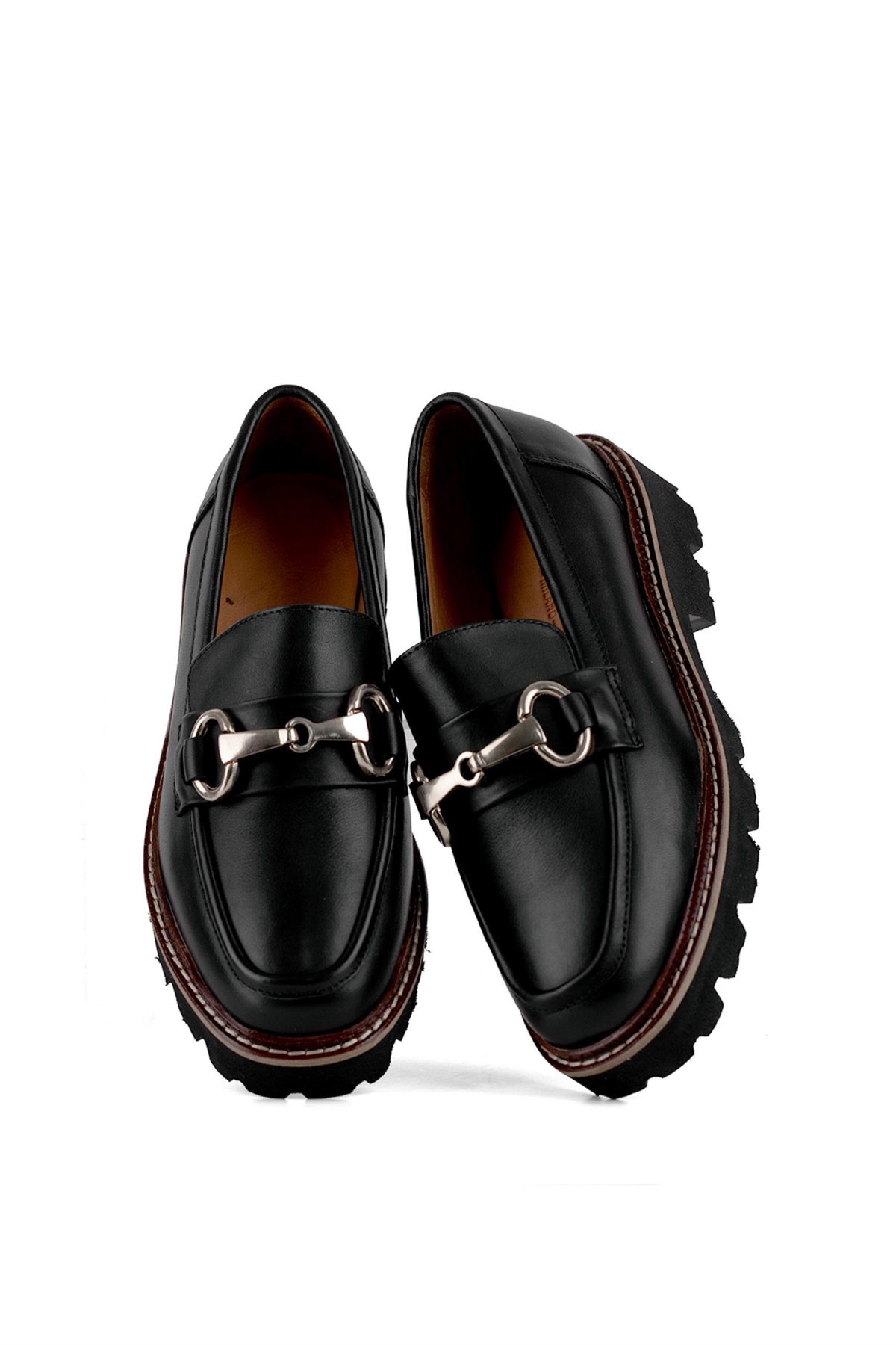 Elit RCHM313 Kadın Hakik Deri Casual Ayakkabı Siyah - Görsel 6