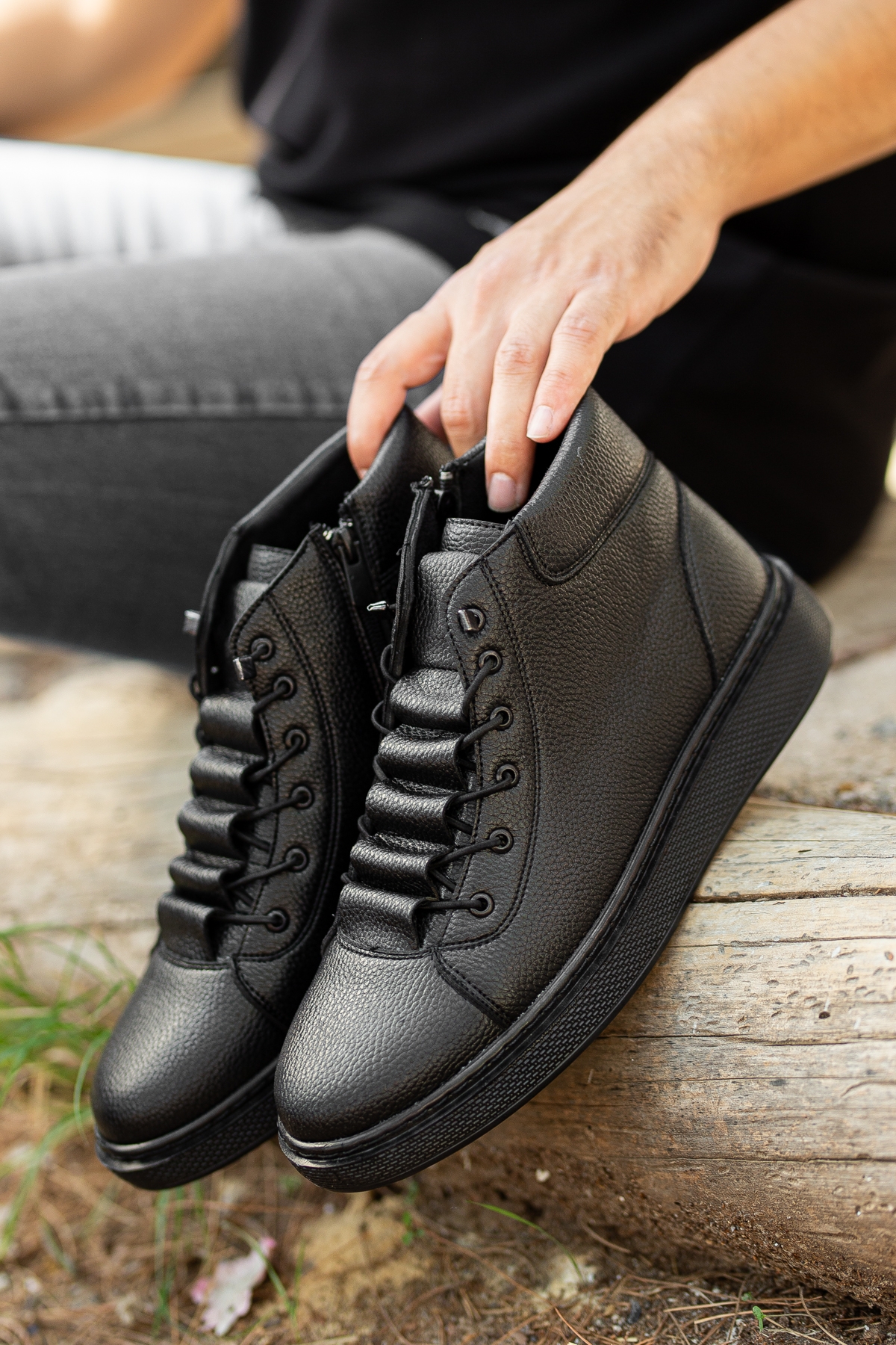 Daxtors Daxtors Siyah Garantili D840 Günlük Ortopedik Soğuk Geçirmez Erkek Bot Flo'da! Siyah - 3. görsel