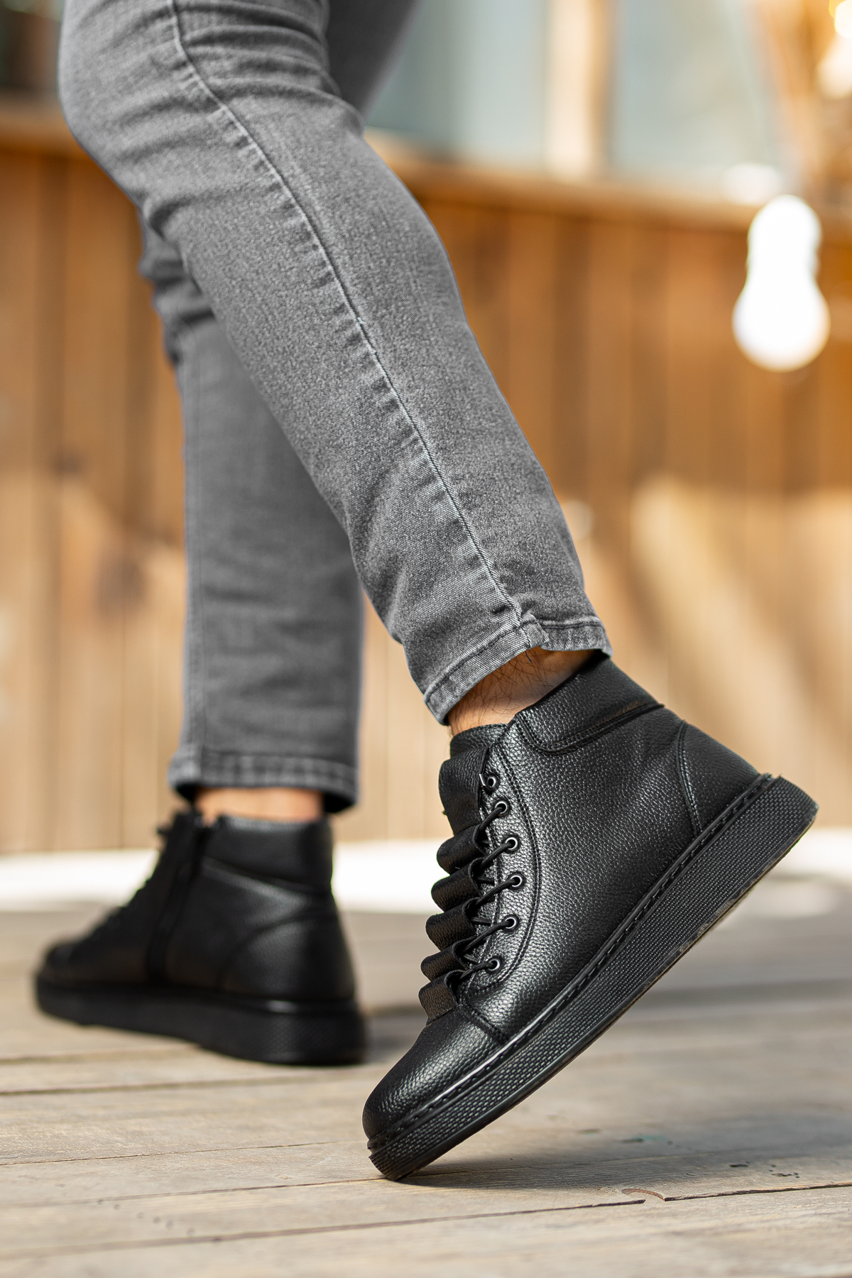 Daxtors Daxtors Siyah Garantili D840 Günlük Ortopedik Soğuk Geçirmez Erkek Bot Flo'da! Siyah - 5. görsel