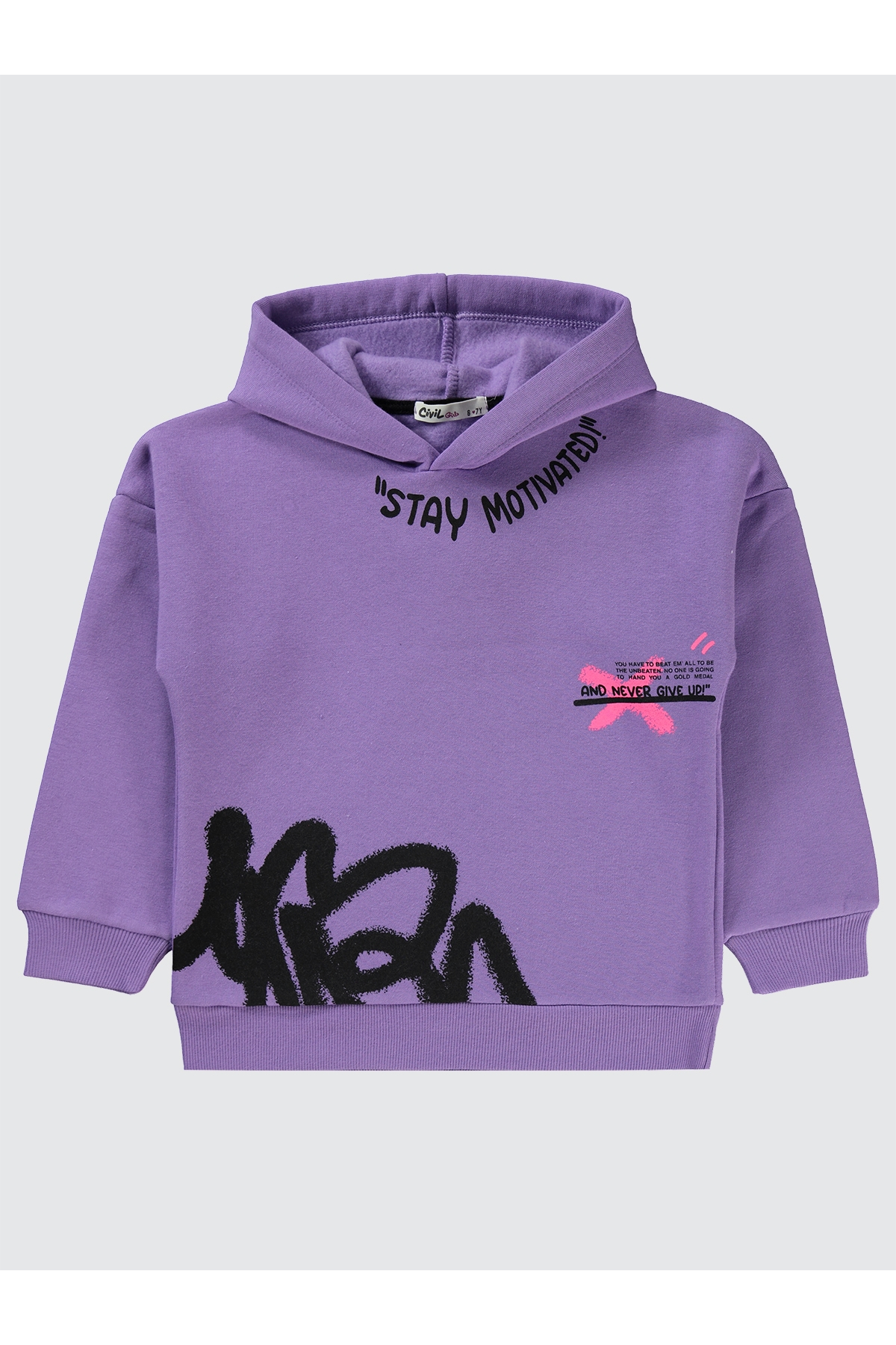 Kız Çocuk Sweatshirt 6-9 Yaş Meta Leylak