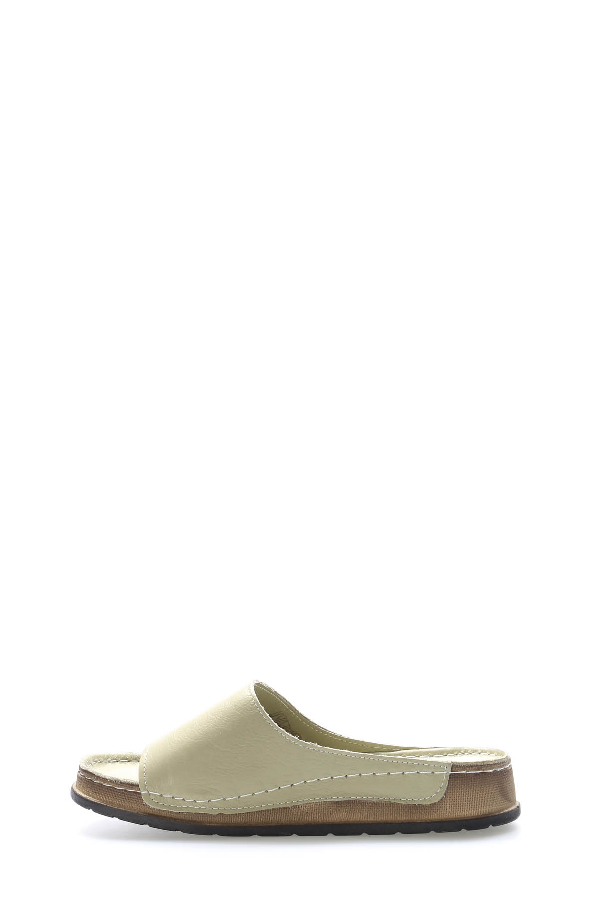 Hakiki Deri Kadın Dolgu Topuk Terlik 972ZA309 - Görsel 3