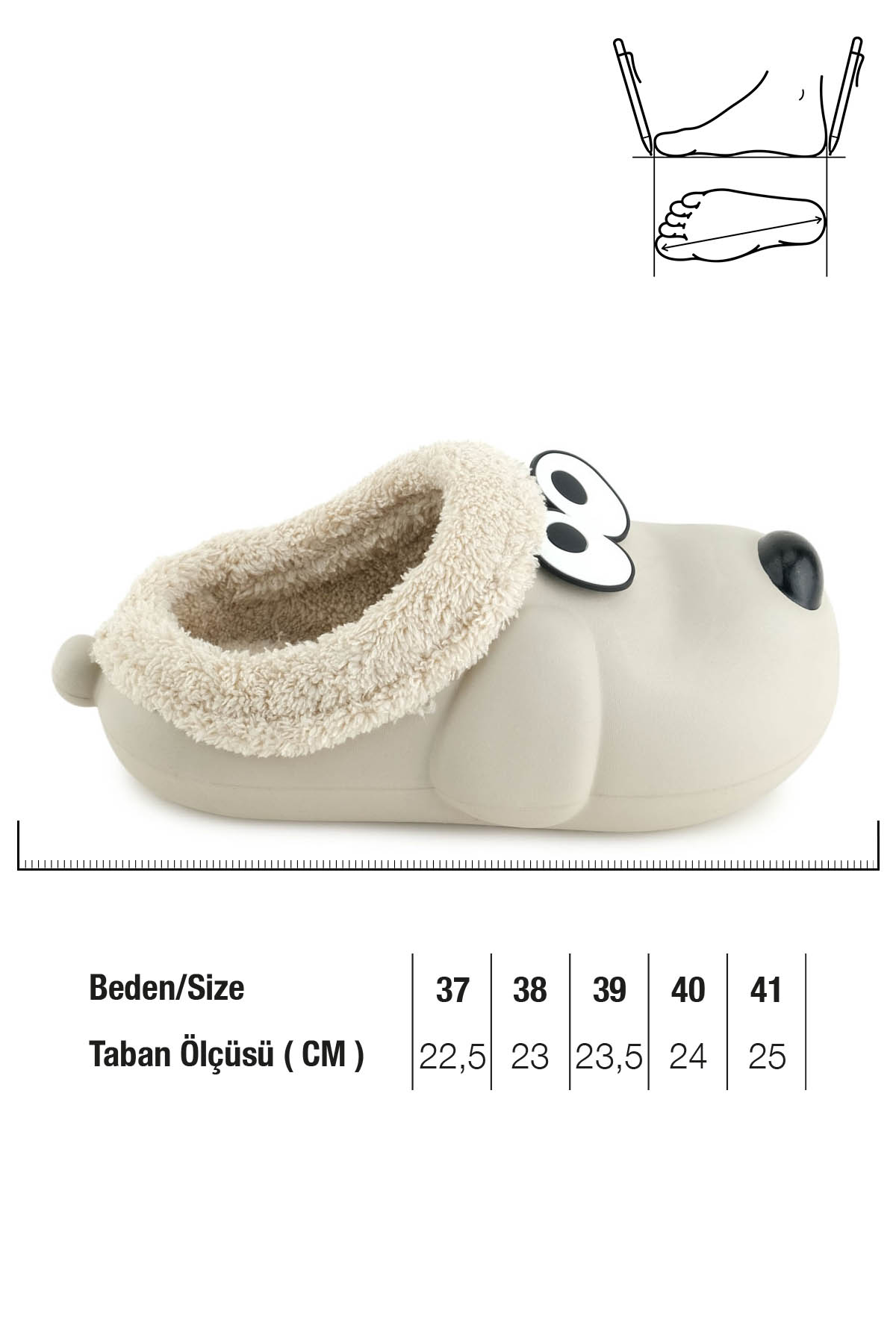 Kadın Kışlık Ev Bahçe ve Islak Zemine Uygun Eva İçi Peluşlu Ev Botu - Görsel 3